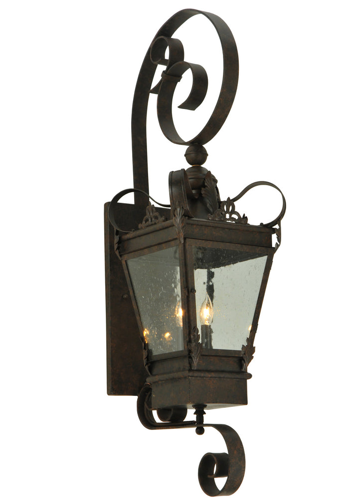 Meyda Tiffany Lighting 129261 Verona Three Light Wall Sconce Outdoor Bronze / Dark