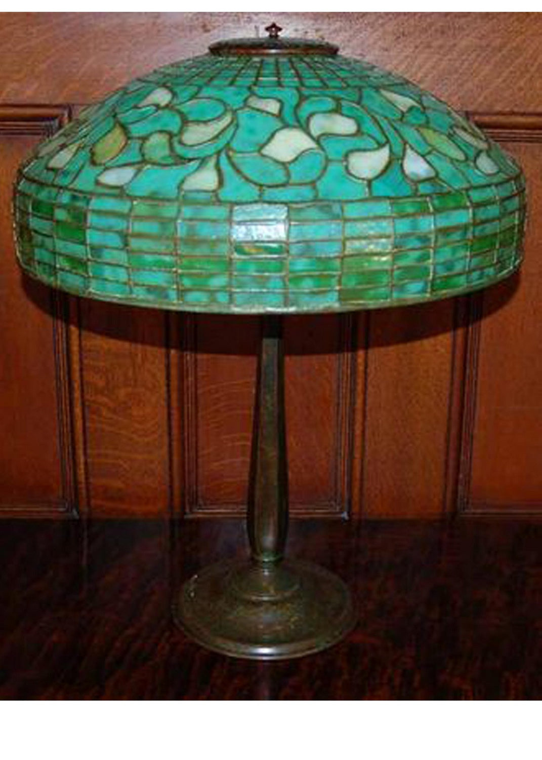 Meyda Tiffany Lighting 129287 Roseborder Three Light Table Lamp Lamp Bronze / Dark