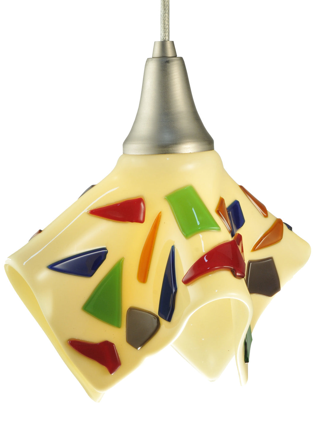 Meyda Tiffany Metro Fusion 129583 Pendant Light - Beige/Multi Chips Random