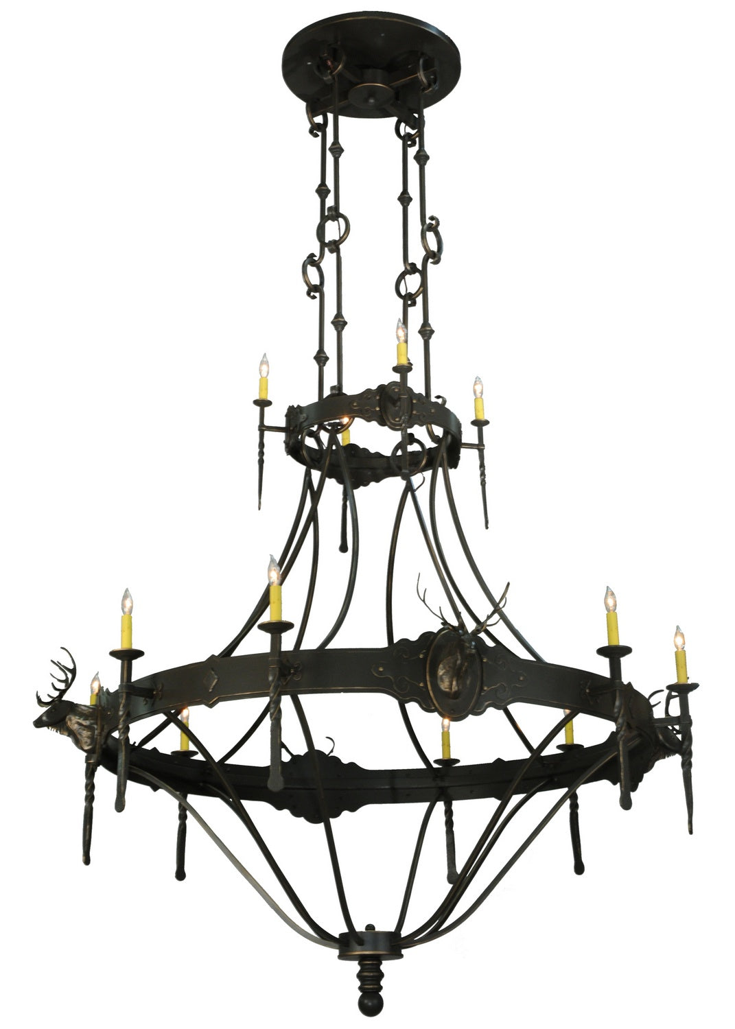 Meyda Tiffany Stag 130241 Chandelier Light - Timeless Bronze