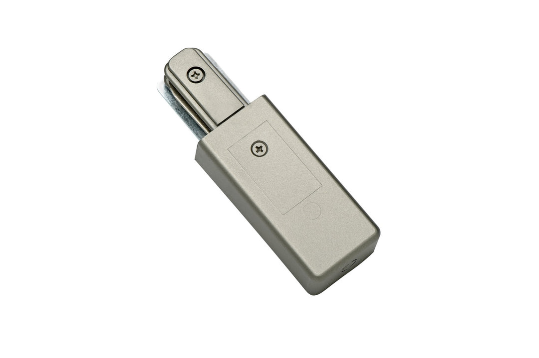 Kendal Lighting TA006-SF-BST Track Accessory One End Feed Track Track Light Pewter, Nickel, Silver