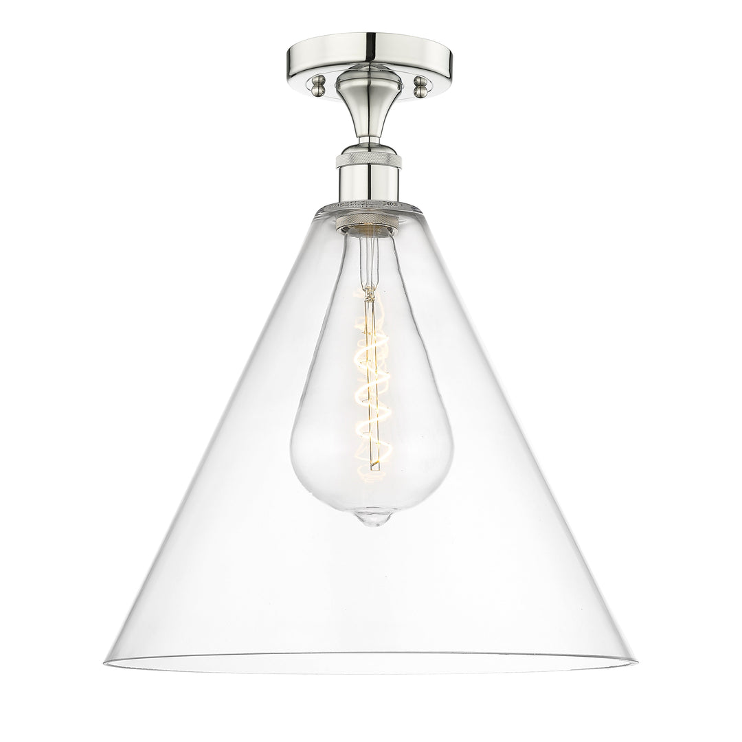 Innovations Edison 616-1F-PN-GBC-162 Ceiling Light - Polished Nickel