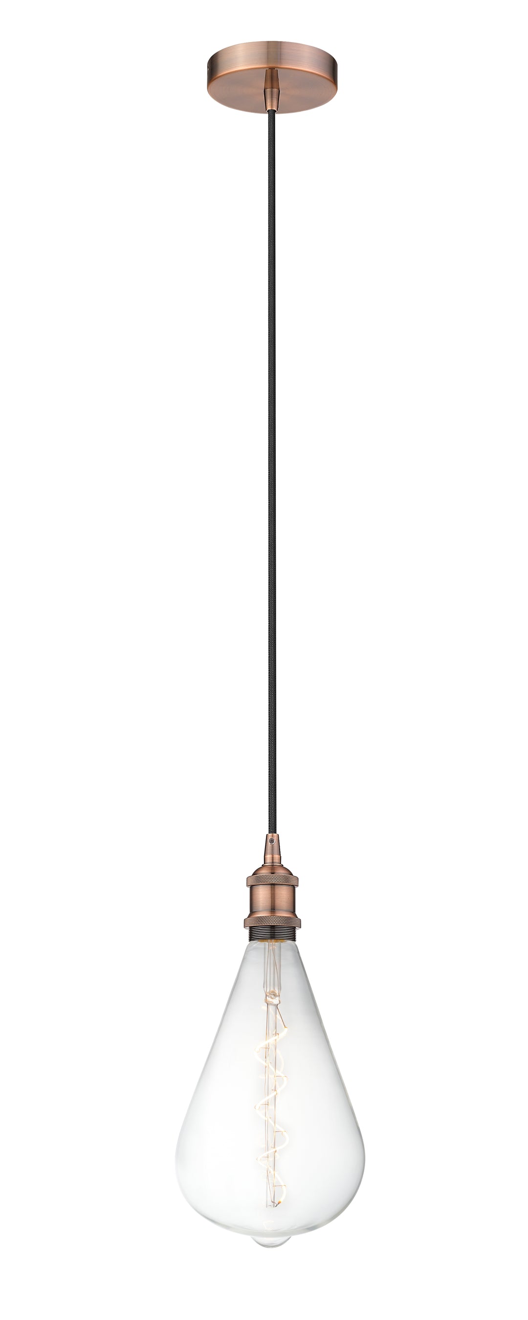 Innovations Edison 616-1P-AC-BB164LED Pendant Light - Antique Copper
