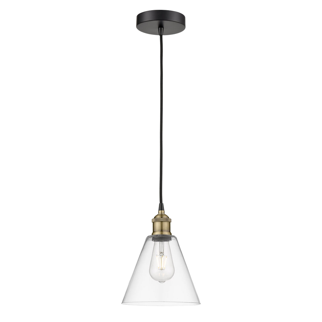 Innovations Edison 616-1P-BAB-GBC-82 Pendant Light - Black Antique Brass