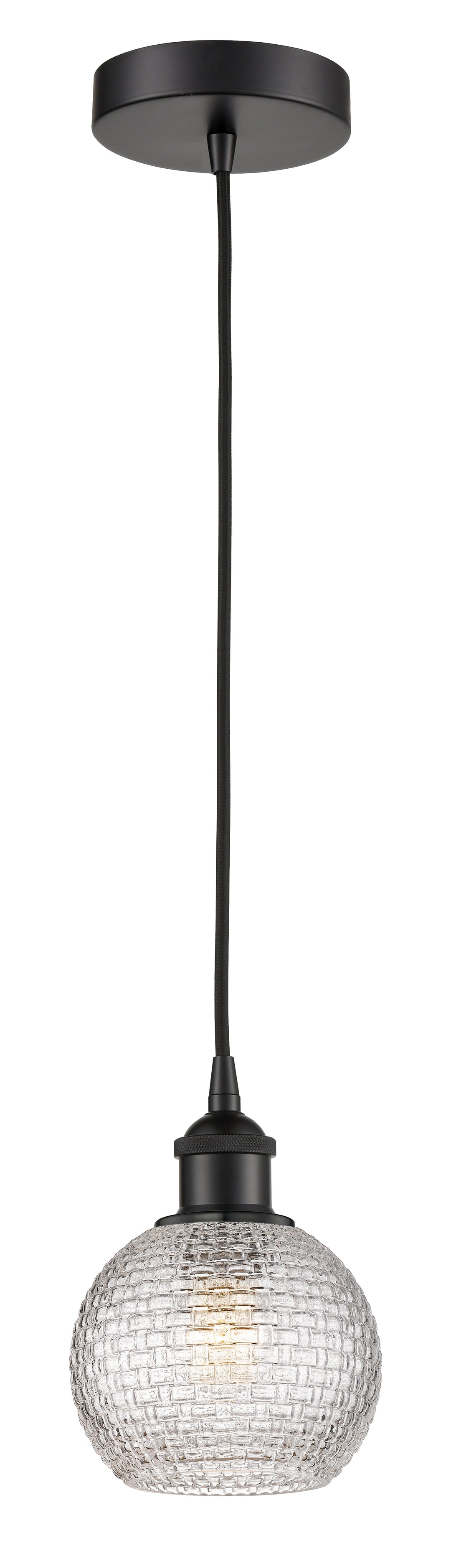 Innovations Lighting 616-1P-BK-G122C-6CL  Edison Pendant Light Matte Black