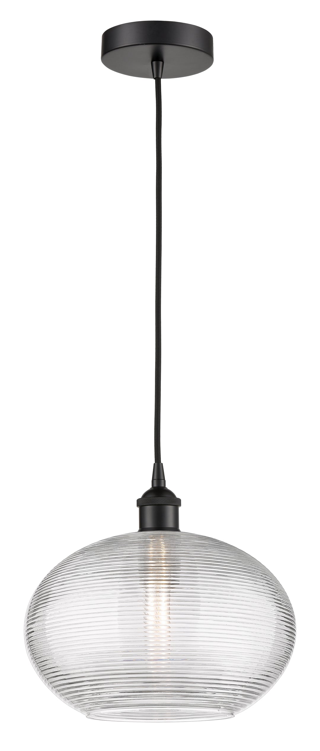 Innovations Lighting 616-1P-BK-G555-12  Edison Pendant Light Matte Black