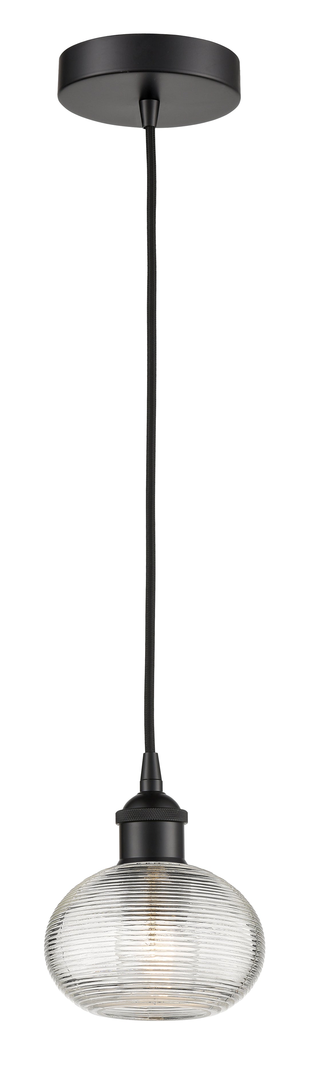 Innovations Lighting 616-1P-BK-G555-6  Edison Pendant Light Matte Black