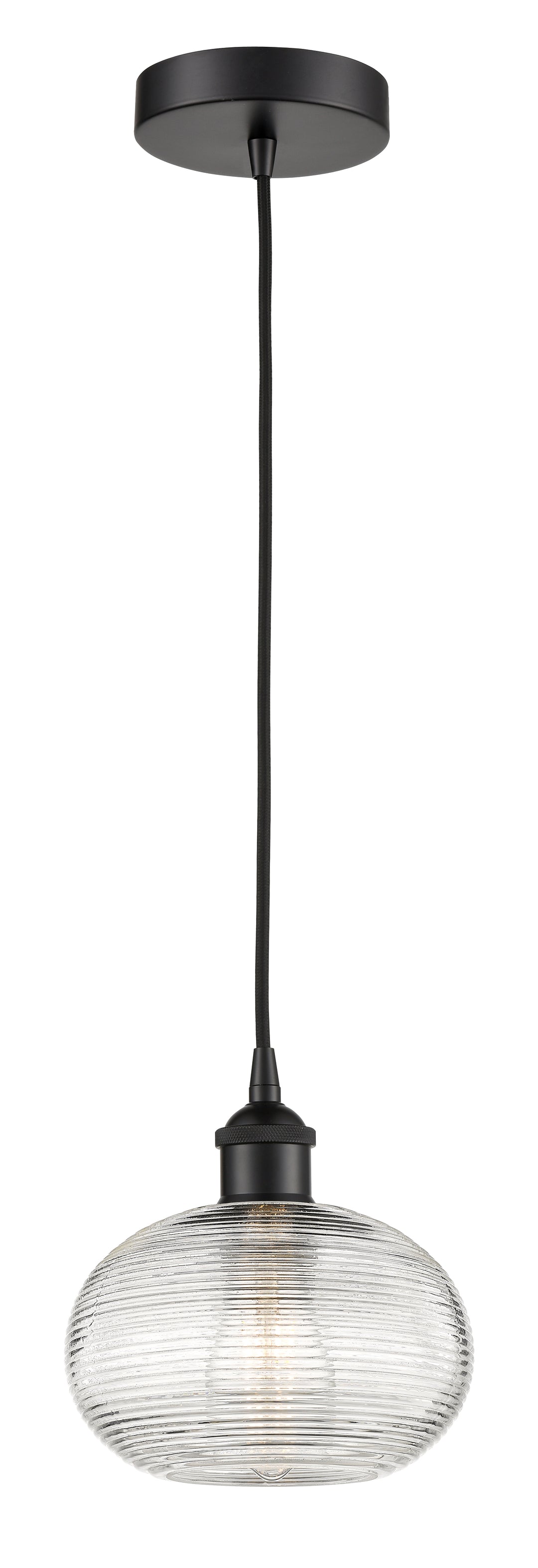 Innovations Lighting 616-1P-BK-G555-8  Edison Pendant Light Matte Black