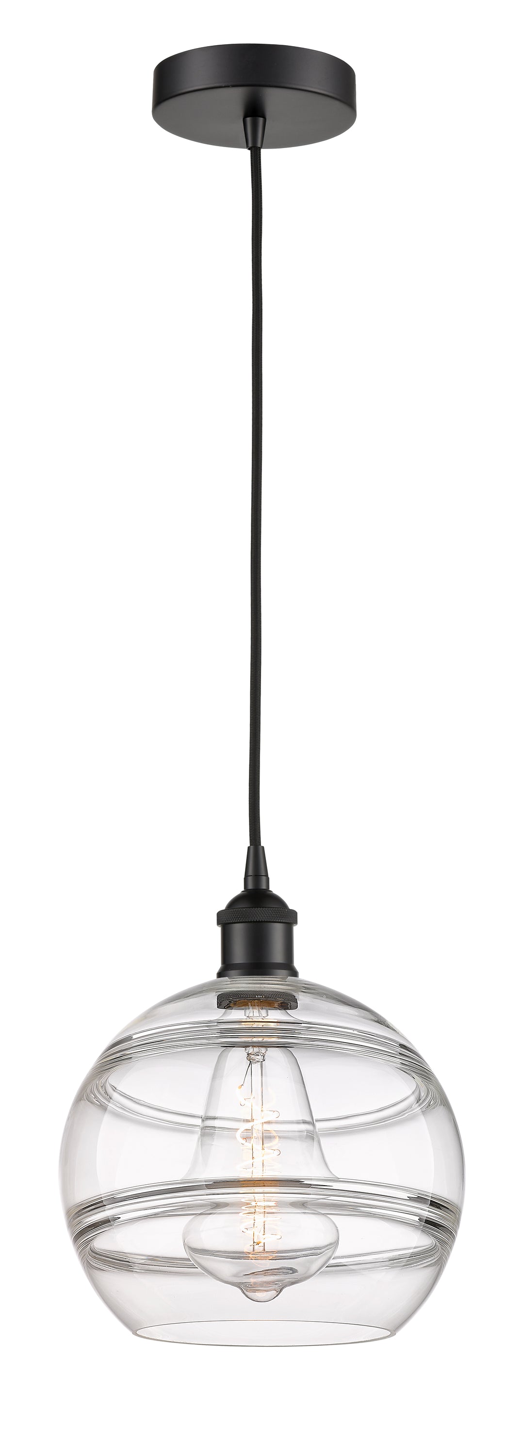 Innovations Lighting 616-1P-BK-G556-10CL  Edison Pendant Light Matte Black