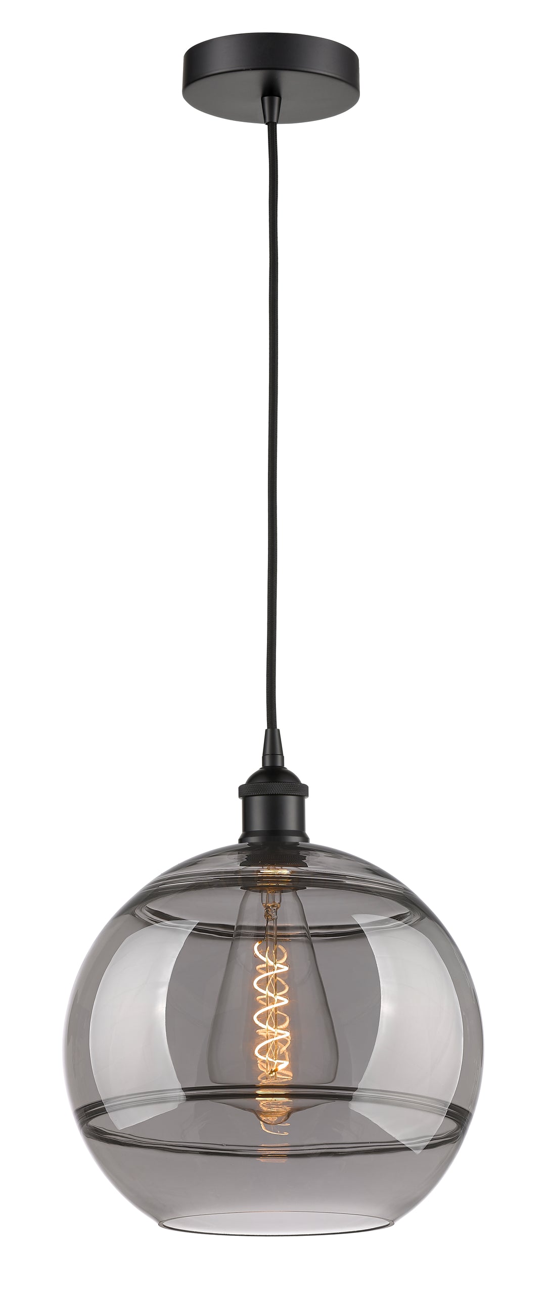 Innovations Lighting 616-1P-BK-G556-12SM  Edison Pendant Light Matte Black