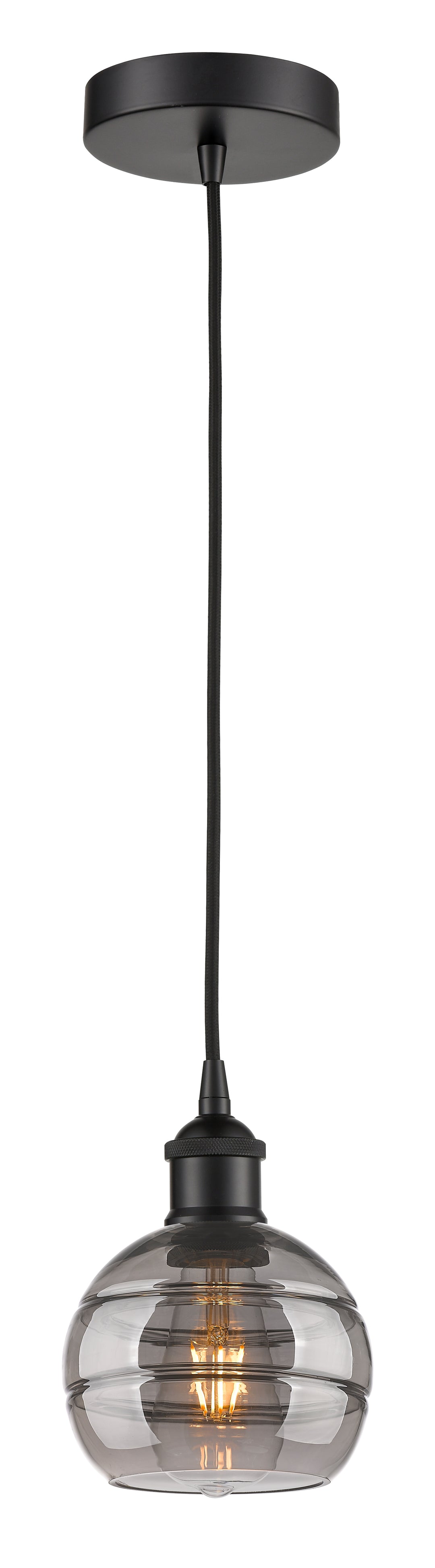 Innovations Lighting 616-1P-BK-G556-6SM  Edison Pendant Light Matte Black