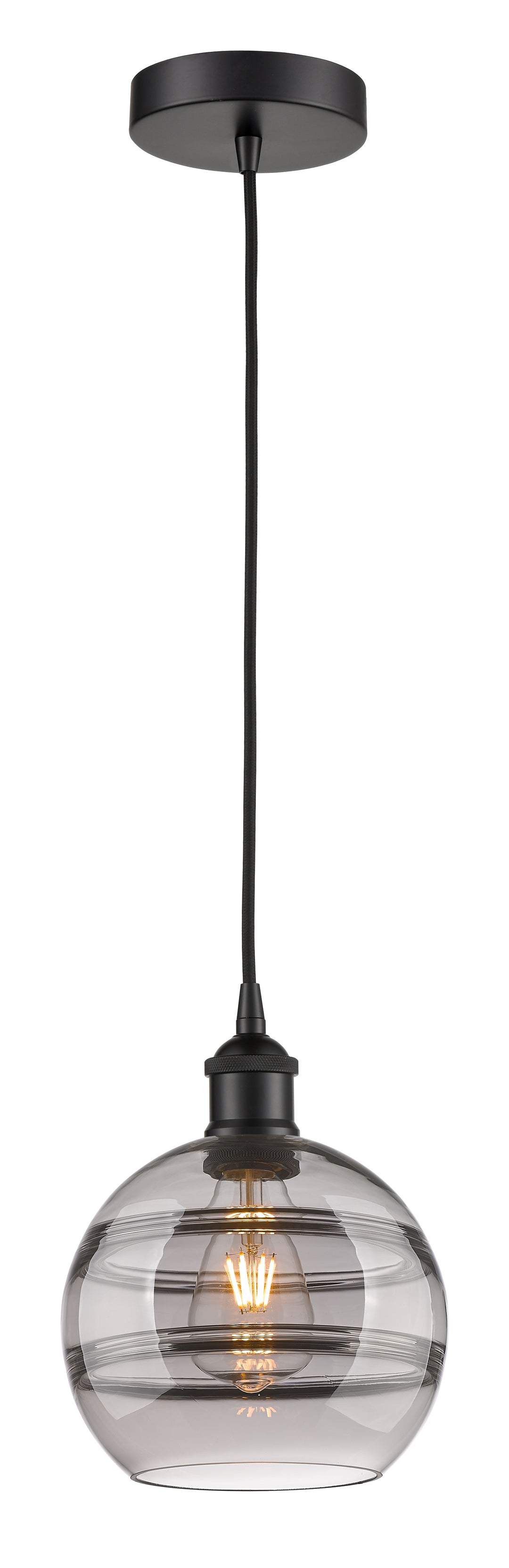 Innovations Lighting 616-1P-BK-G556-8SM  Edison Pendant Light Matte Black