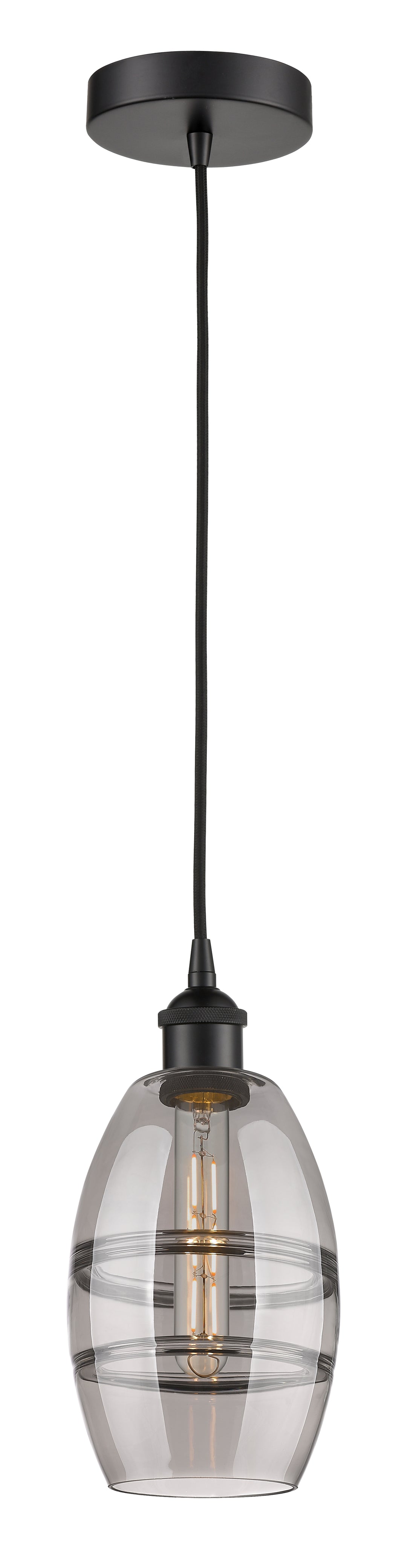 Innovations Lighting 616-1P-BK-G557-6SM  Edison Pendant Light Matte Black