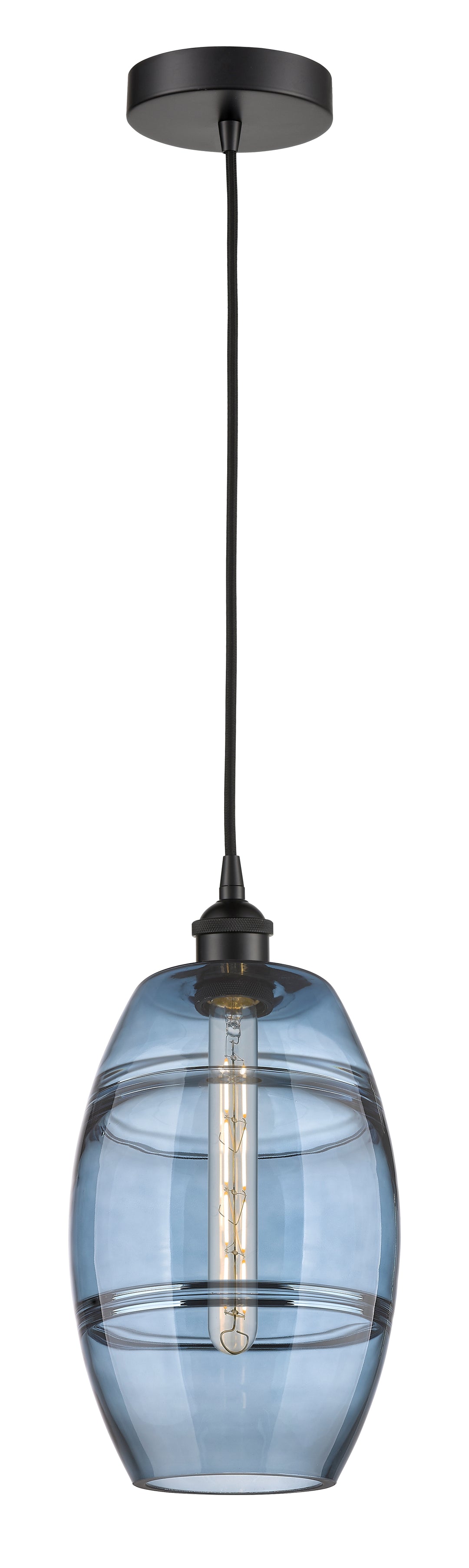 Innovations Lighting 616-1P-BK-G557-8BL  Edison Pendant Light Matte Black