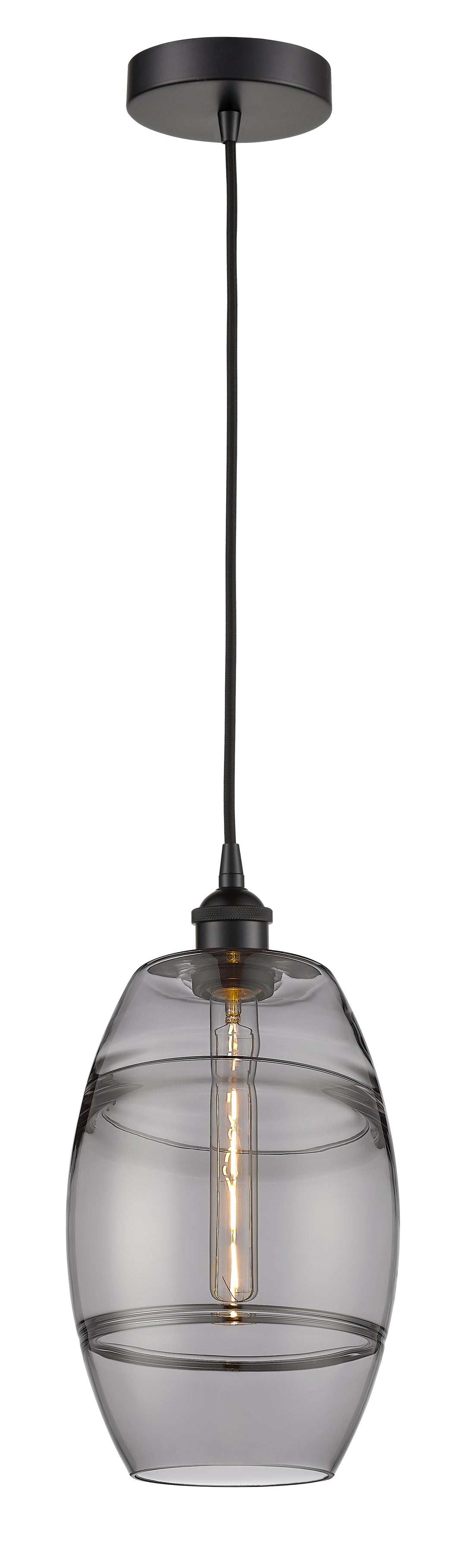 Innovations Lighting 616-1P-BK-G557-8SM  Edison Pendant Light Matte Black