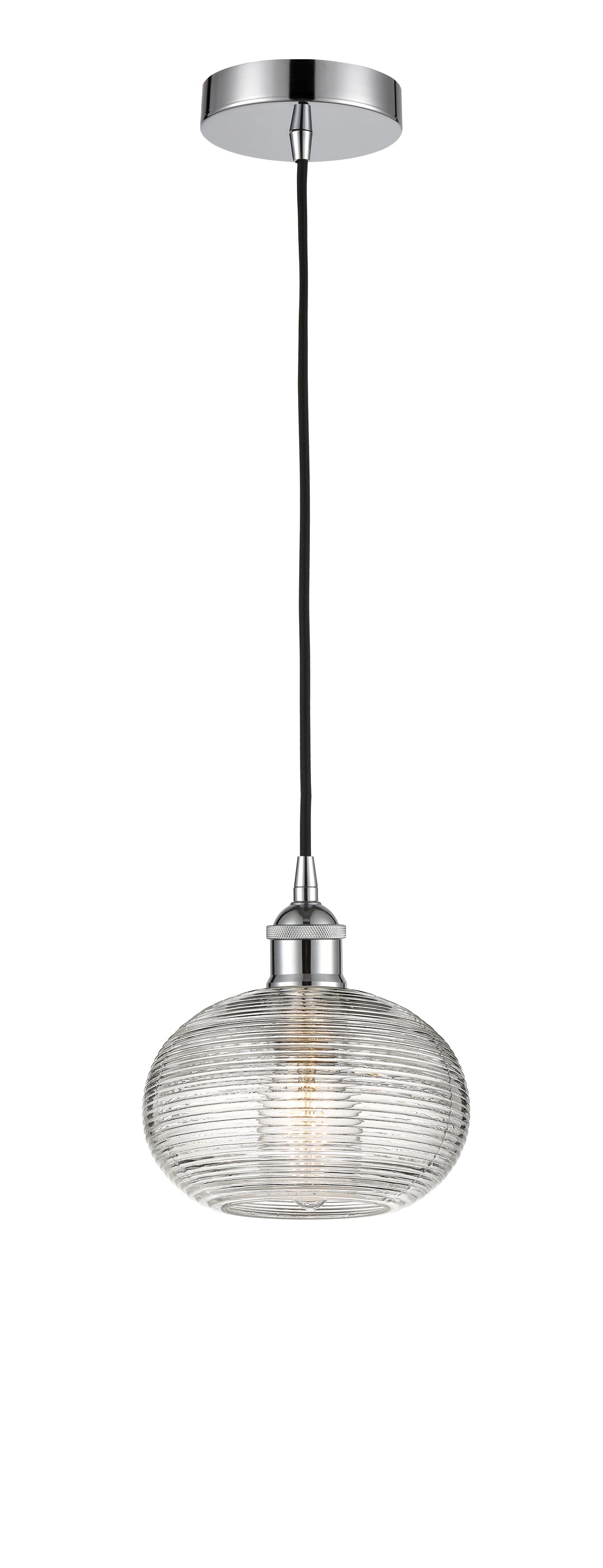 Innovations Lighting 616-1P-PC-G555-8  Edison Pendant Light Polished Chrome