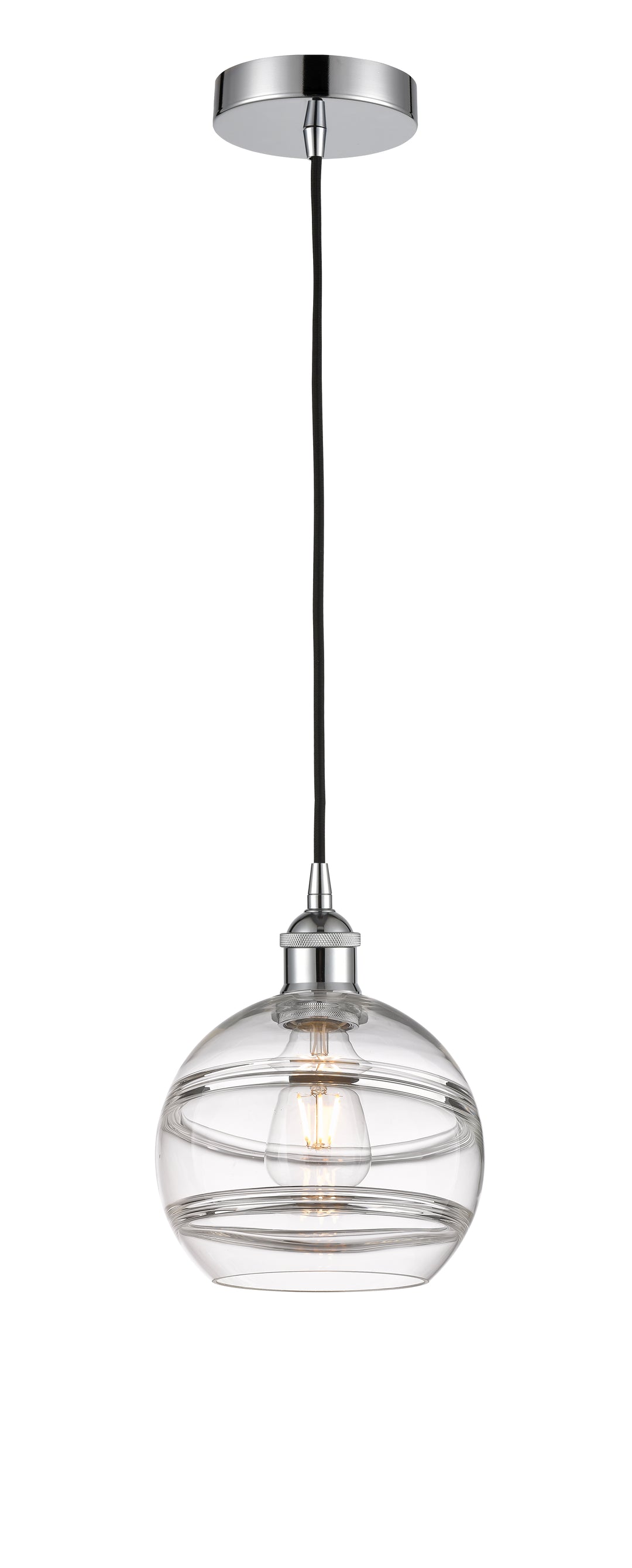 Innovations Lighting 616-1P-PC-G556-8CL  Edison Pendant Light Polished Chrome