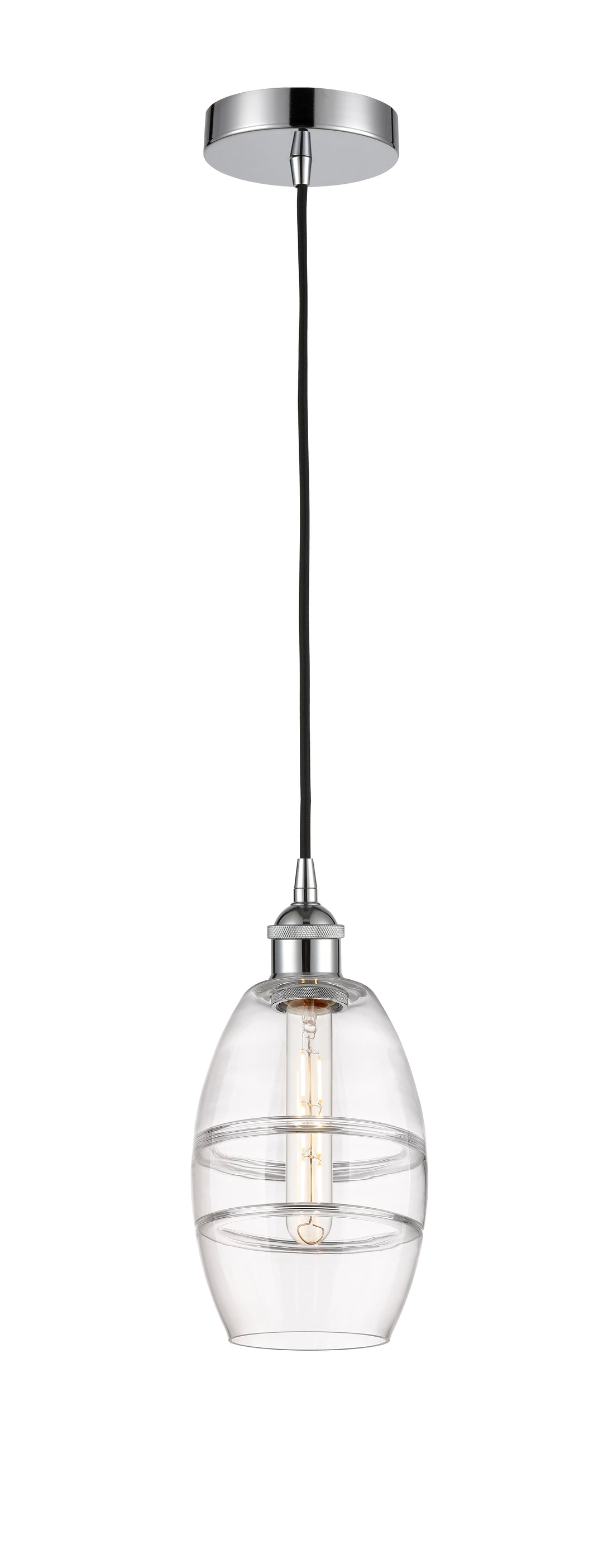 Innovations Lighting 616-1P-PC-G557-6CL  Edison Pendant Light Polished Chrome