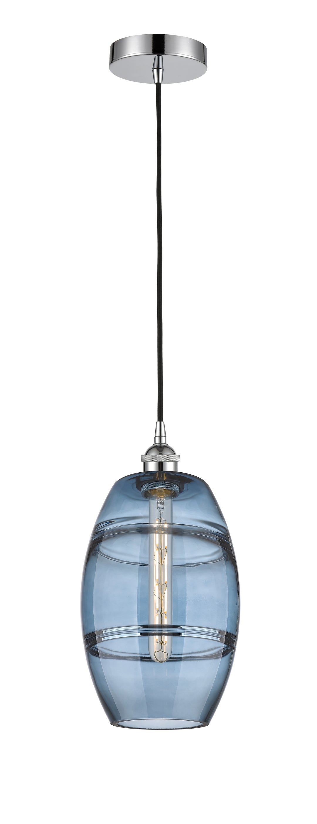 Innovations Lighting 616-1P-PC-G557-8BL  Edison Pendant Light Polished Chrome