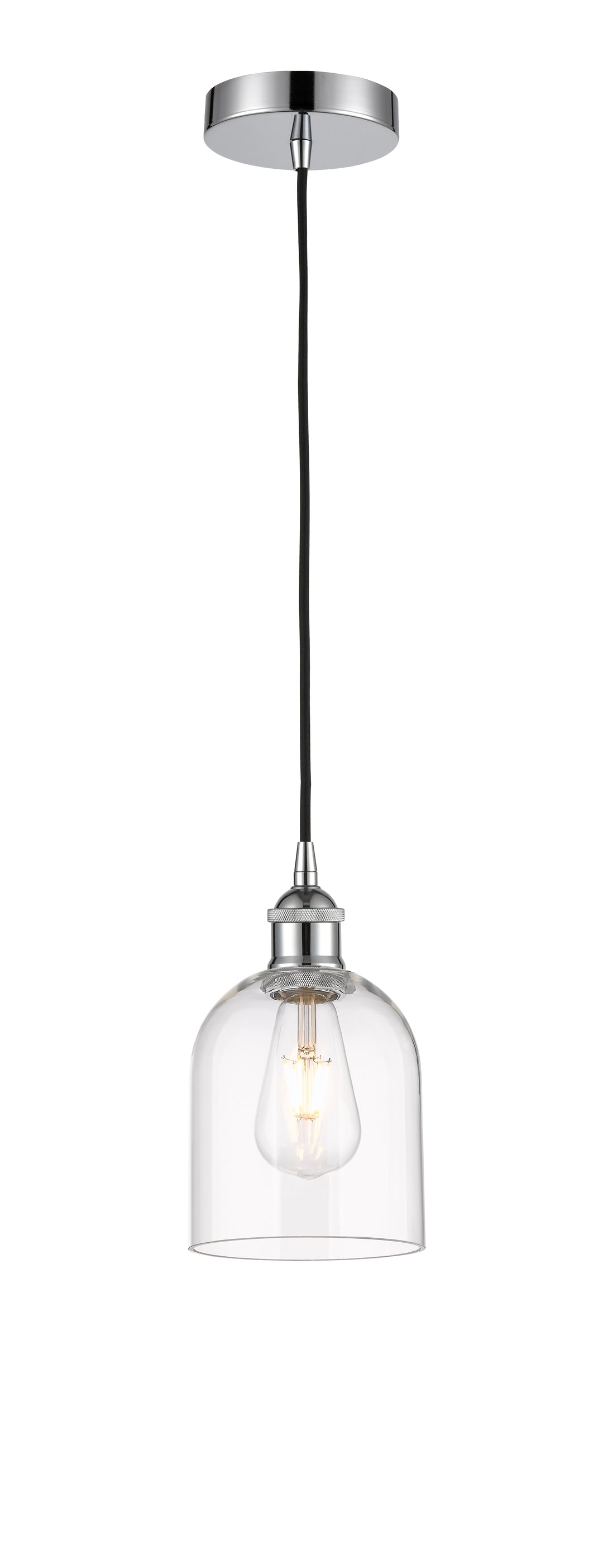 Innovations Lighting 616-1P-PC-G558-6CL  Edison Pendant Light Polished Chrome