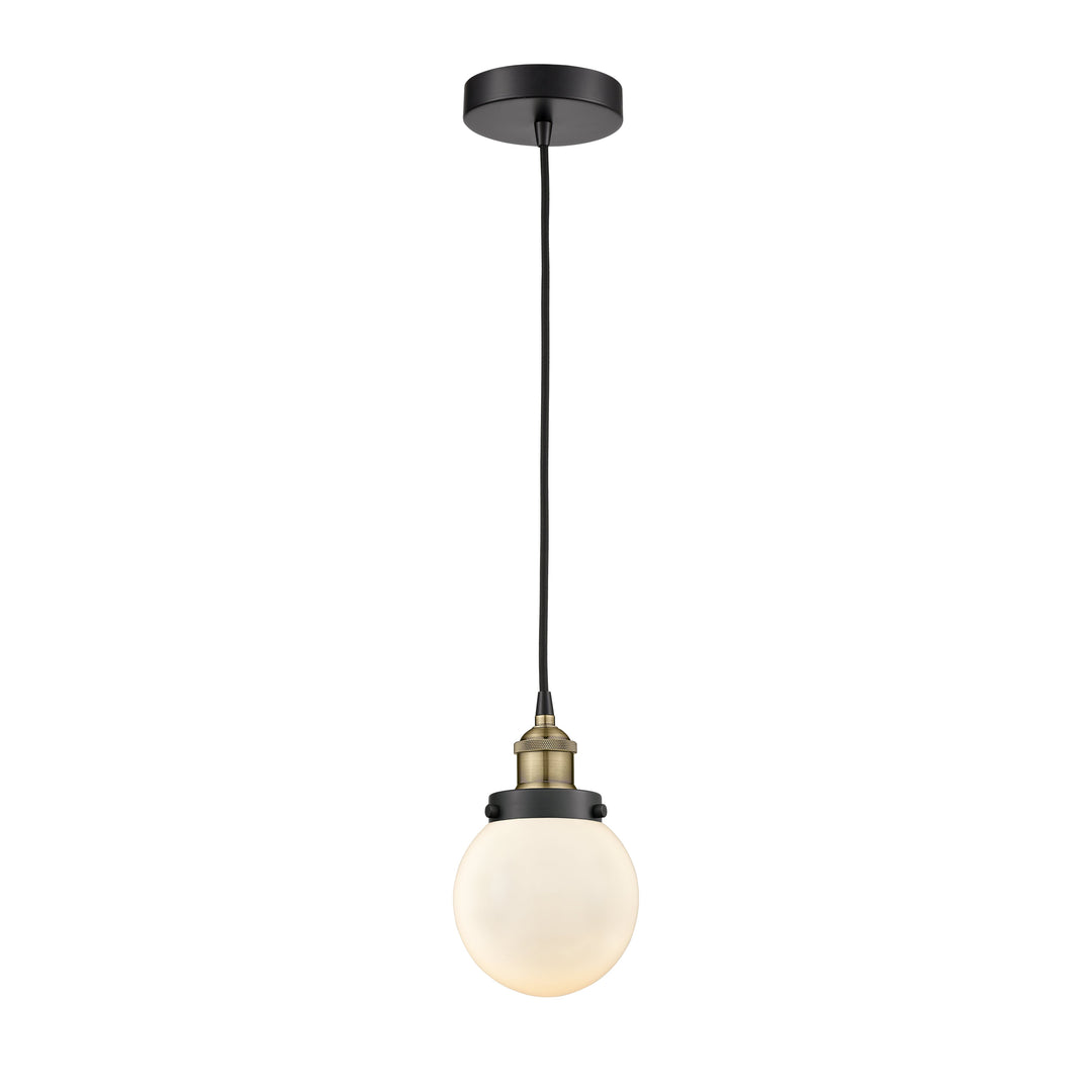 Innovations Edison 616-1PH-BAB-G201-6 Pendant Light - Black Antique Brass