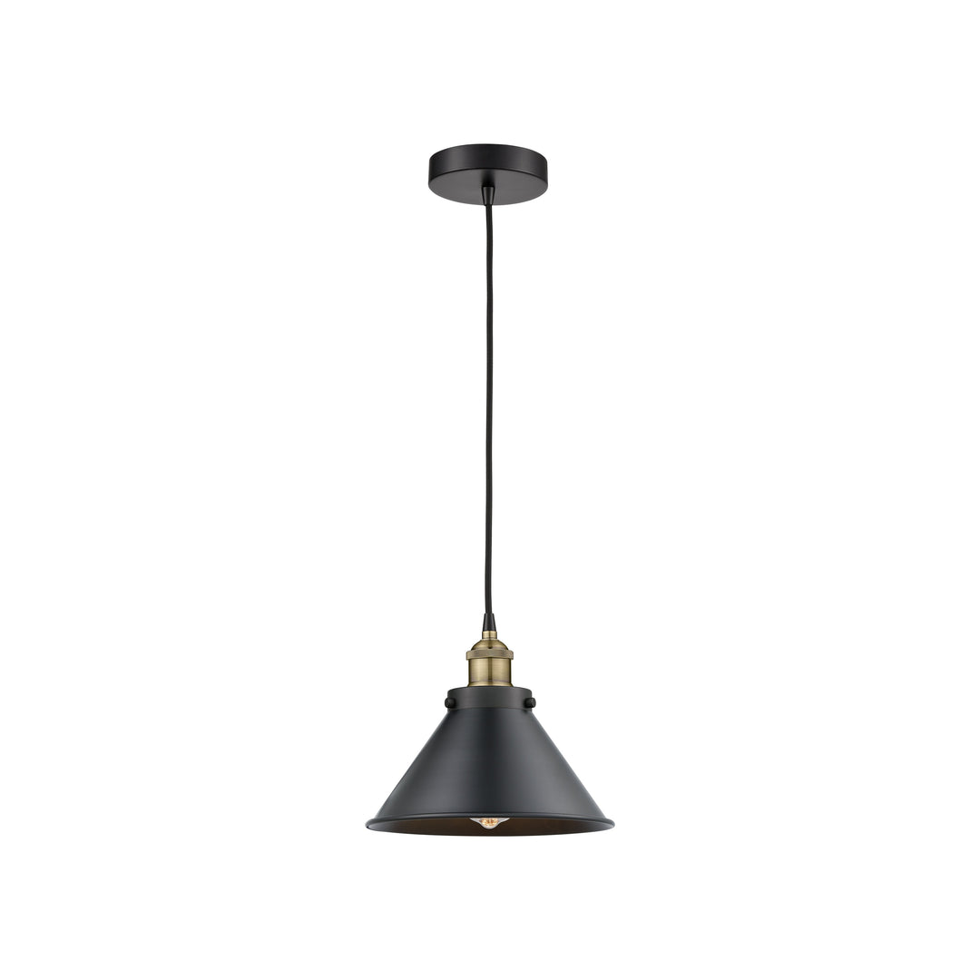 Innovations Edison 616-1PH-BAB-M10-BK Pendant Light - Black Antique Brass