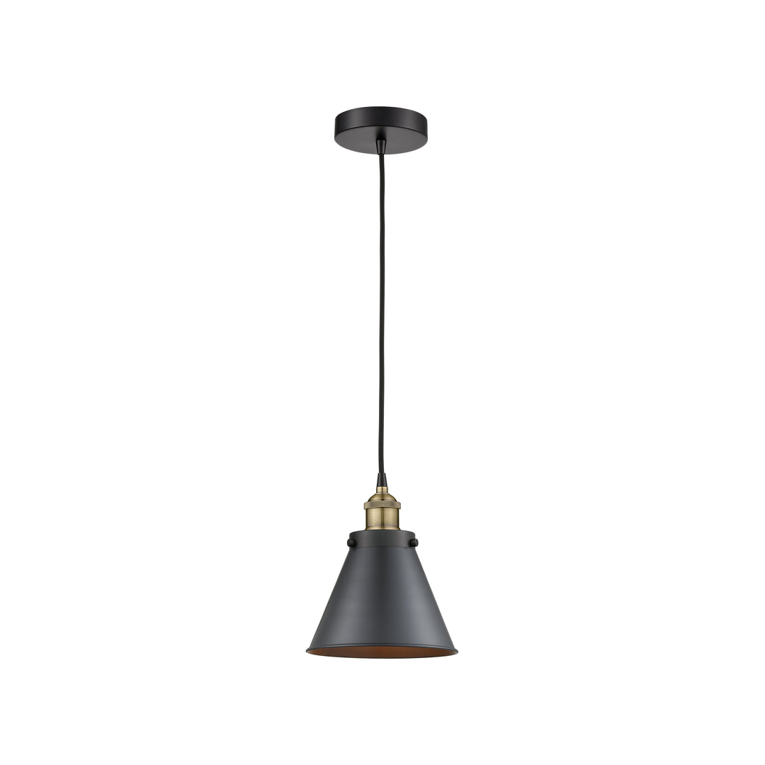 Innovations Edison 616-1PH-BAB-M13-BK Pendant Light - Black Antique Brass