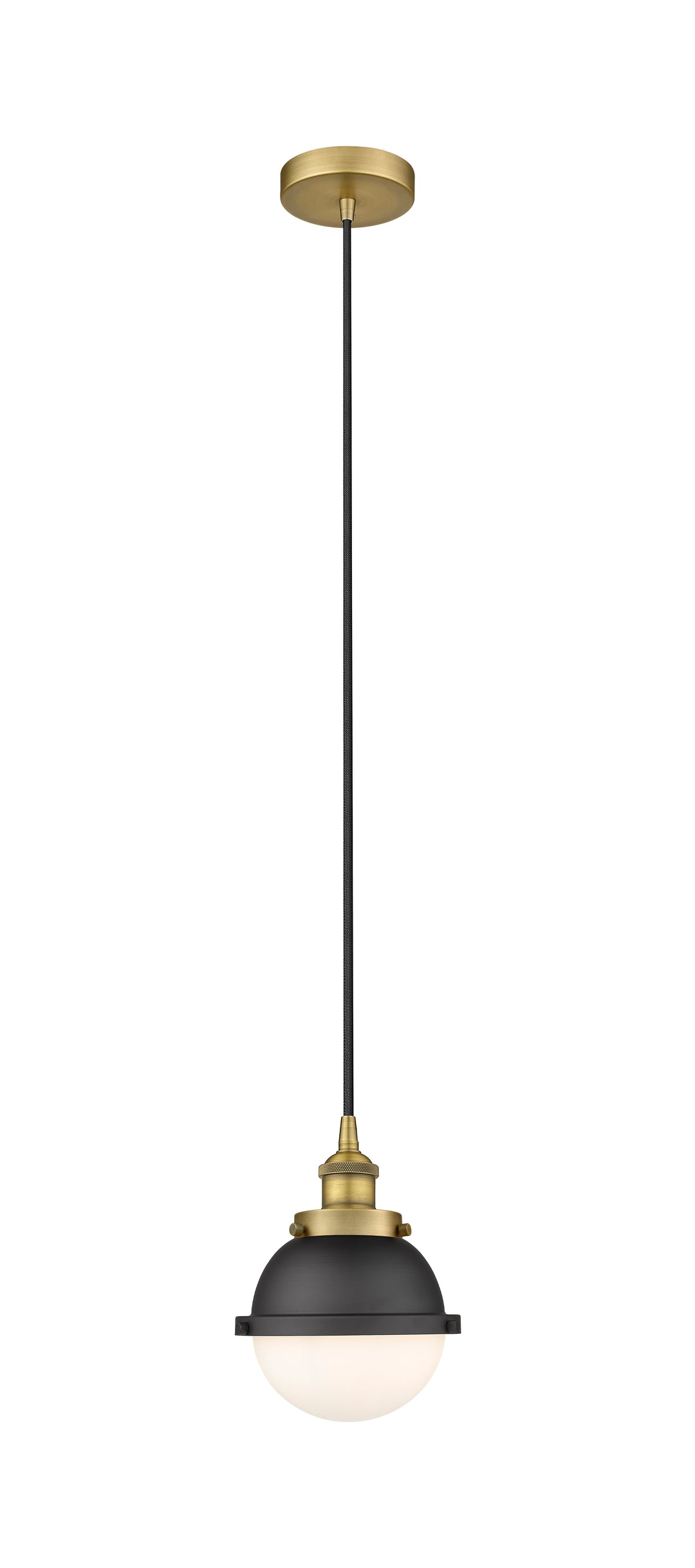 Innovations Downtown Urban 616-1PH-BB-HFS-61-BK Pendant Light - Brushed Brass