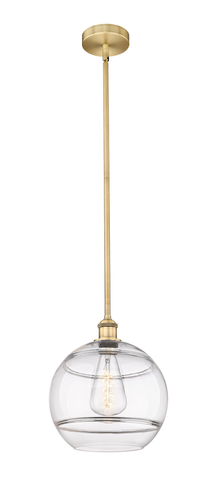 Innovations Lighting 616-1S-BB-G556-12CL  Edison Pendant Light Brushed Brass