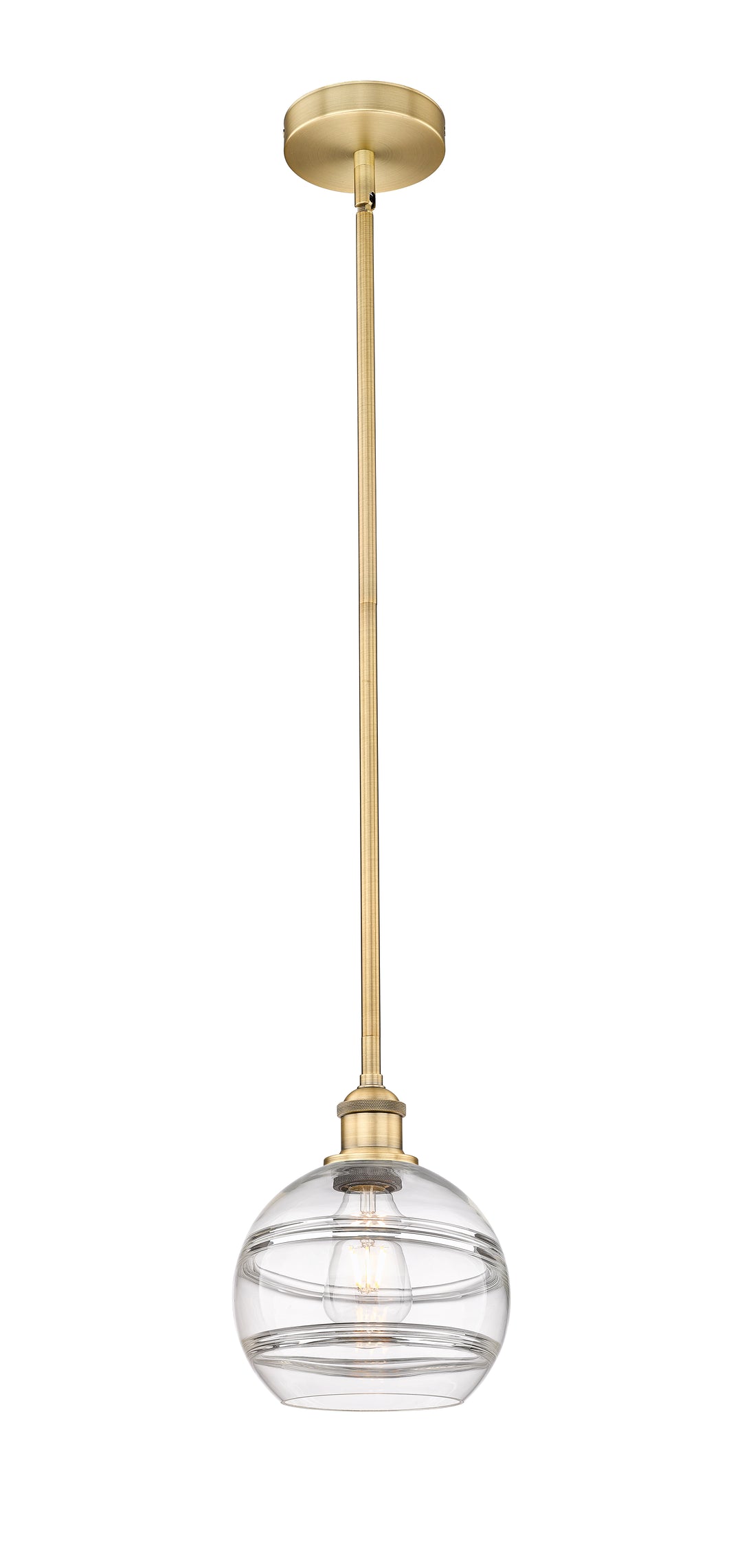 Innovations Lighting 616-1S-BB-G556-8CL  Edison Pendant Light Brushed Brass