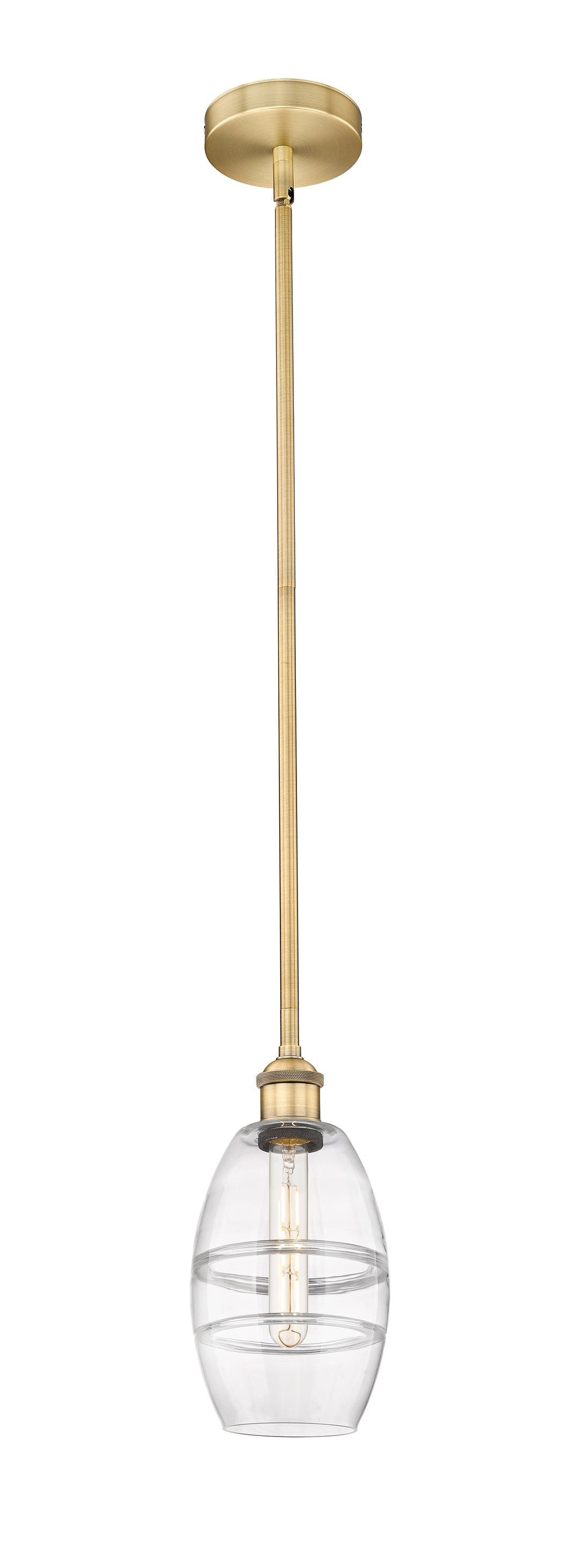 Innovations Lighting 616-1S-BB-G557-6CL  Edison Pendant Light Brushed Brass