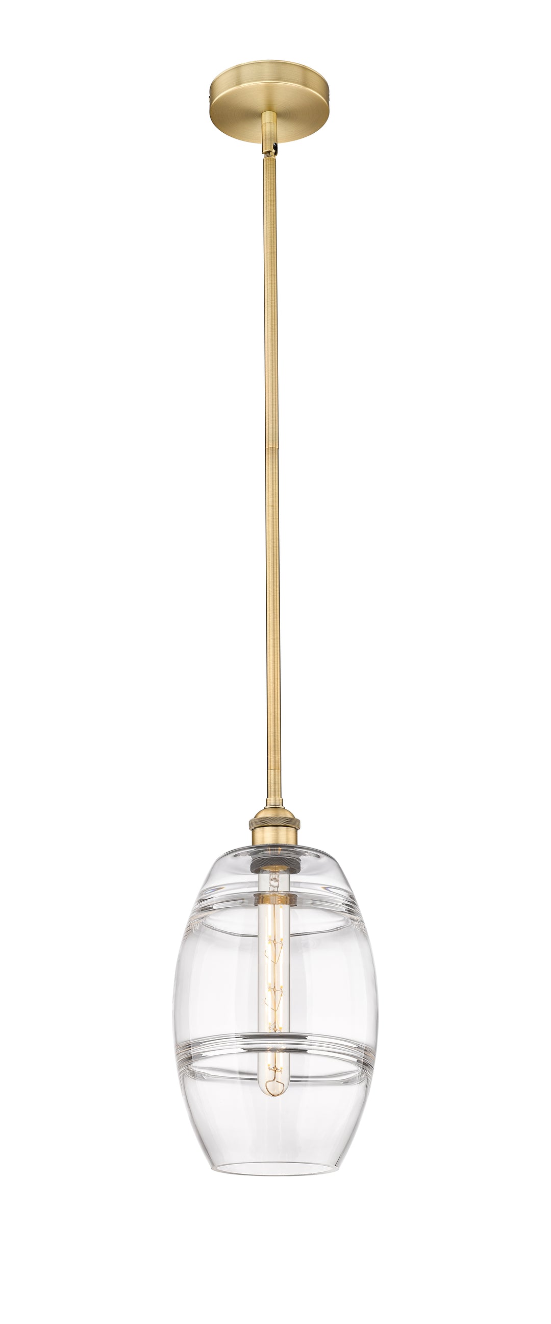 Innovations Lighting 616-1S-BB-G557-8CL  Edison Pendant Light Brushed Brass