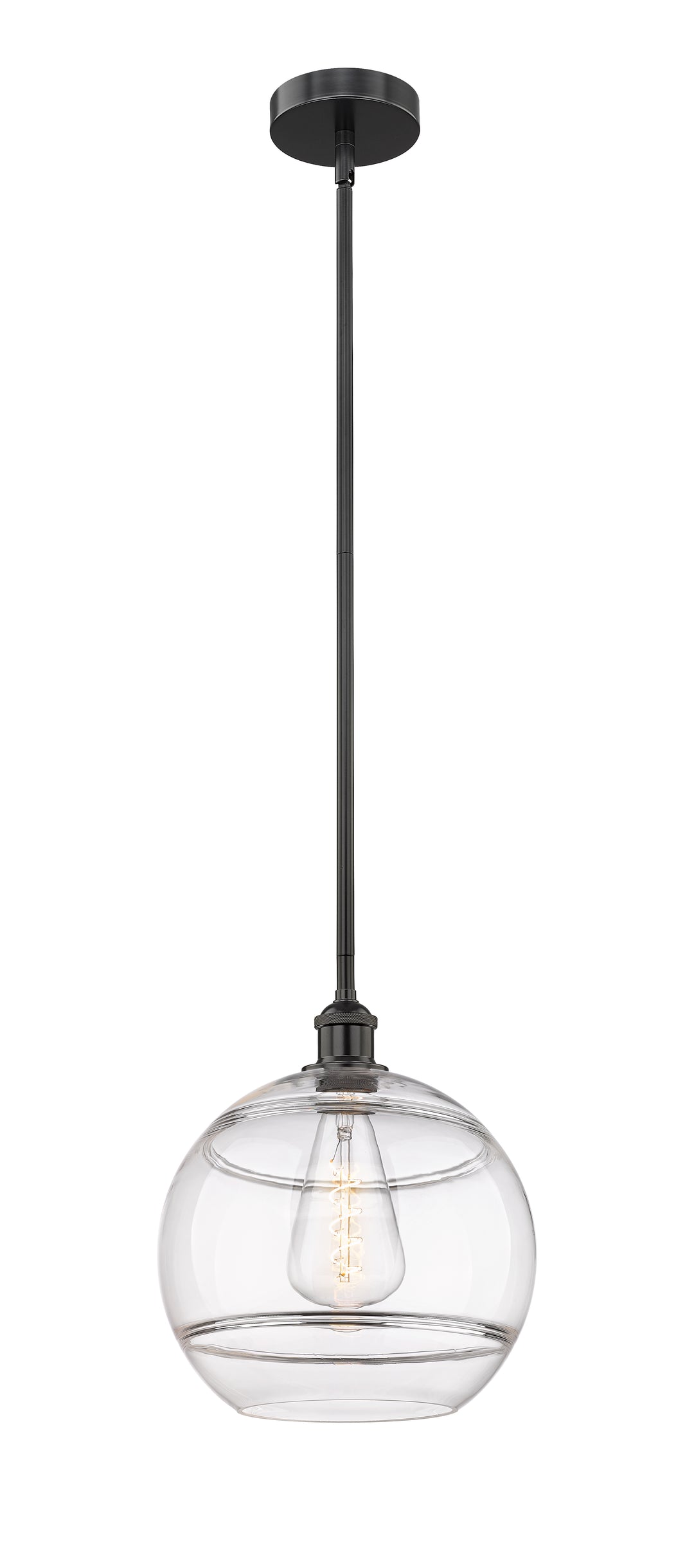 Innovations Lighting 616-1S-BK-G556-12CL  Edison Pendant Light Matte Black