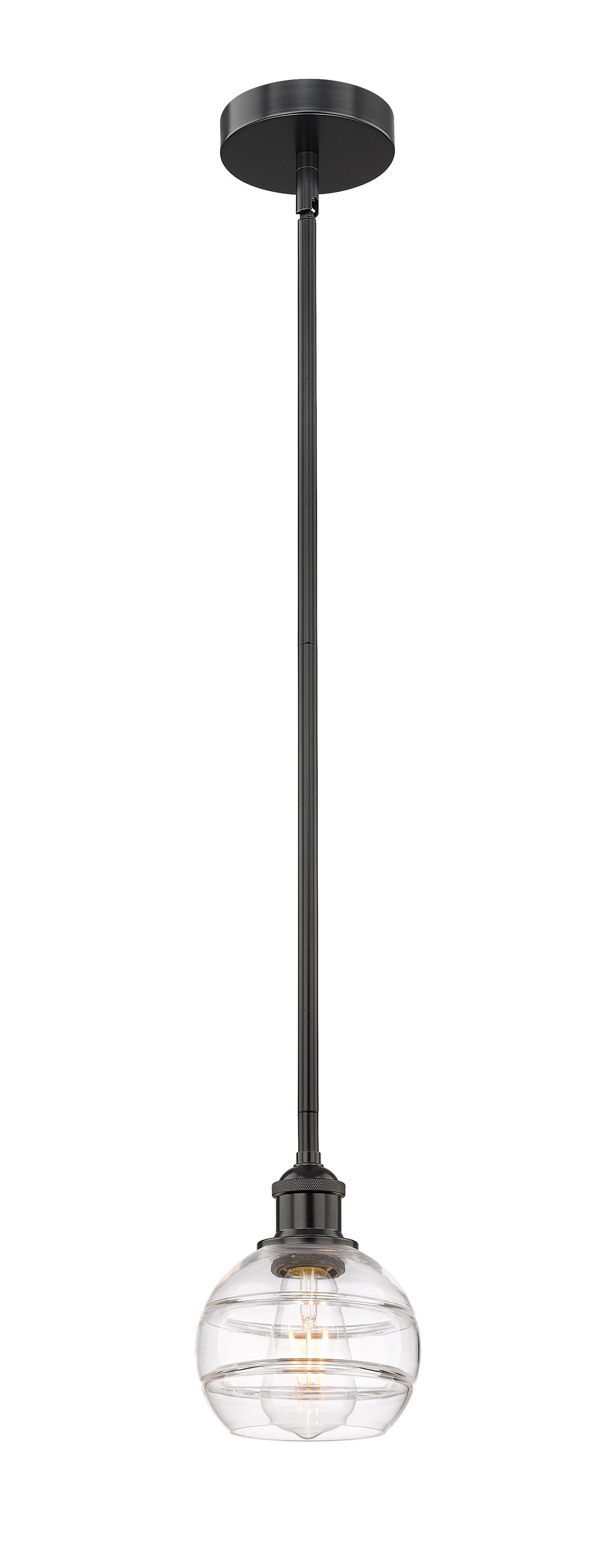 Innovations Lighting 616-1S-BK-G556-6CL  Edison Pendant Light Matte Black