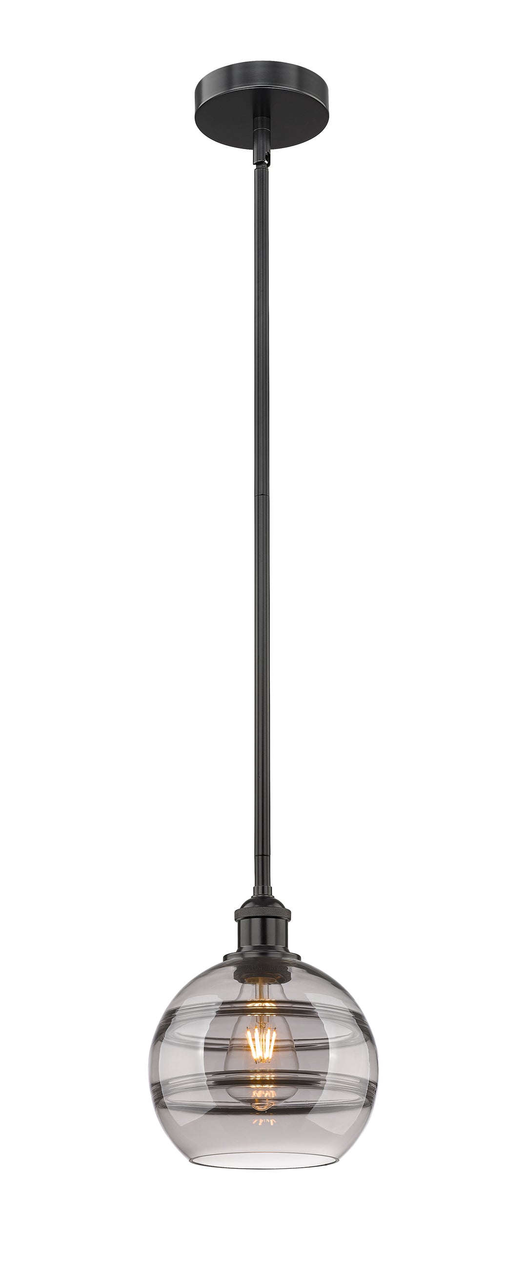 Innovations Lighting 616-1S-BK-G556-8SM  Edison Pendant Light Matte Black