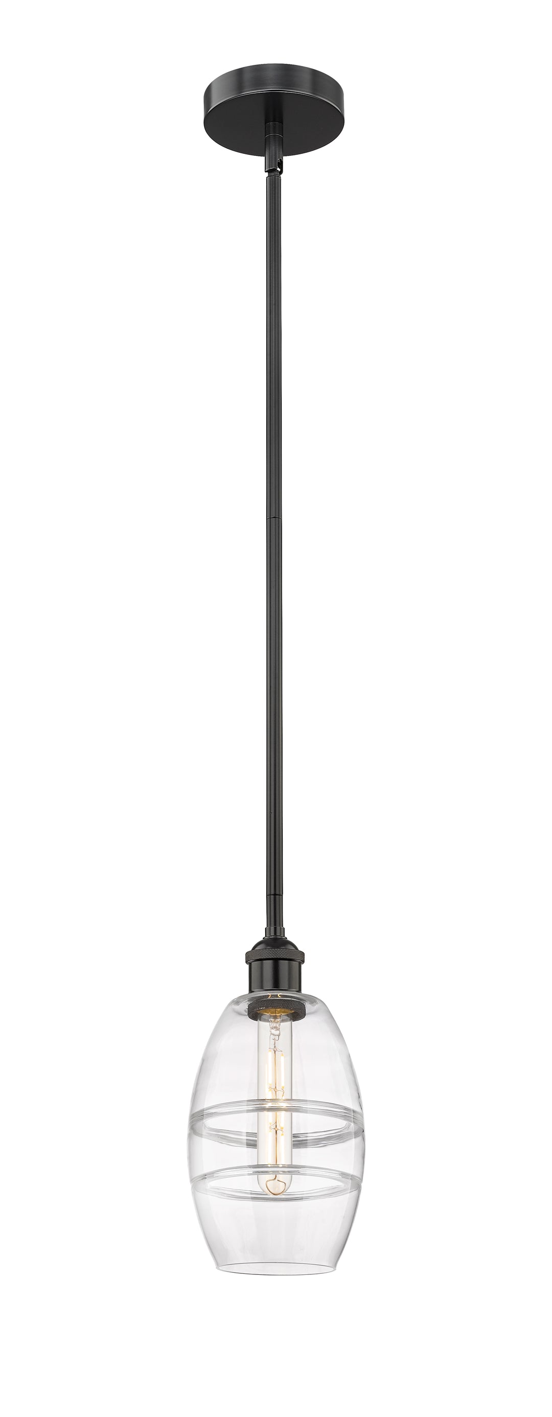 Innovations Lighting 616-1S-BK-G557-6CL  Edison Pendant Light Matte Black