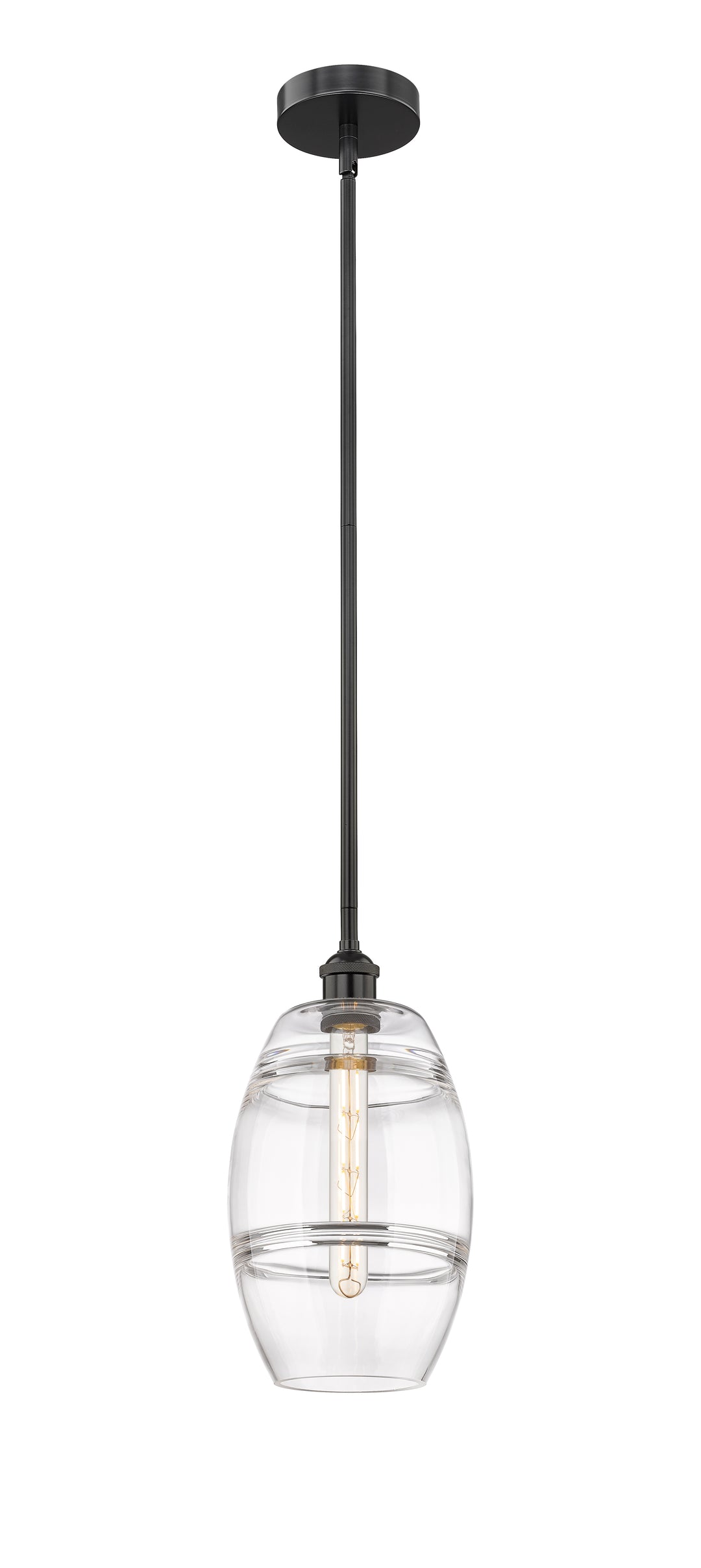 Innovations Lighting 616-1S-BK-G557-8CL  Edison Pendant Light Matte Black