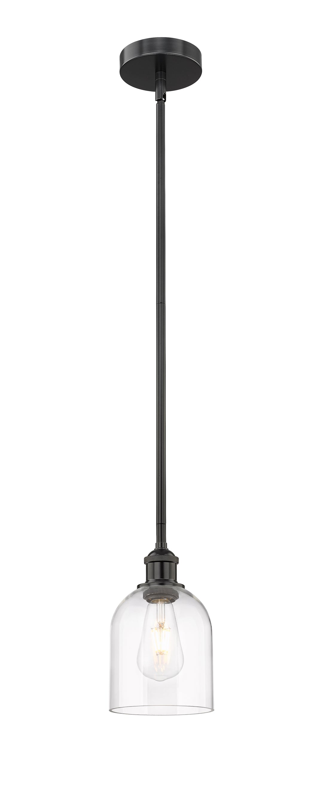 Innovations Lighting 616-1S-BK-G558-6CL  Edison Pendant Light Matte Black