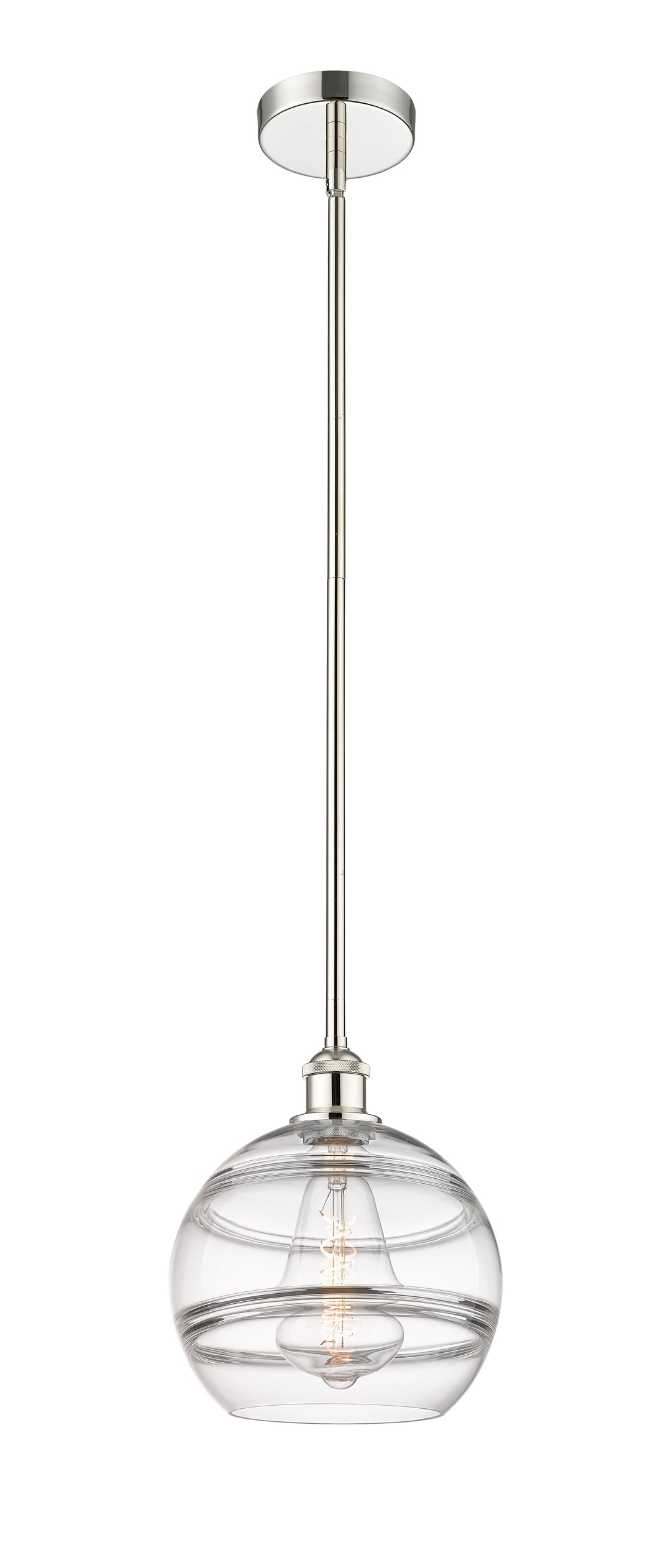 Innovations Lighting 616-1S-PN-G556-10CL  Edison Pendant Light Polished Nickel