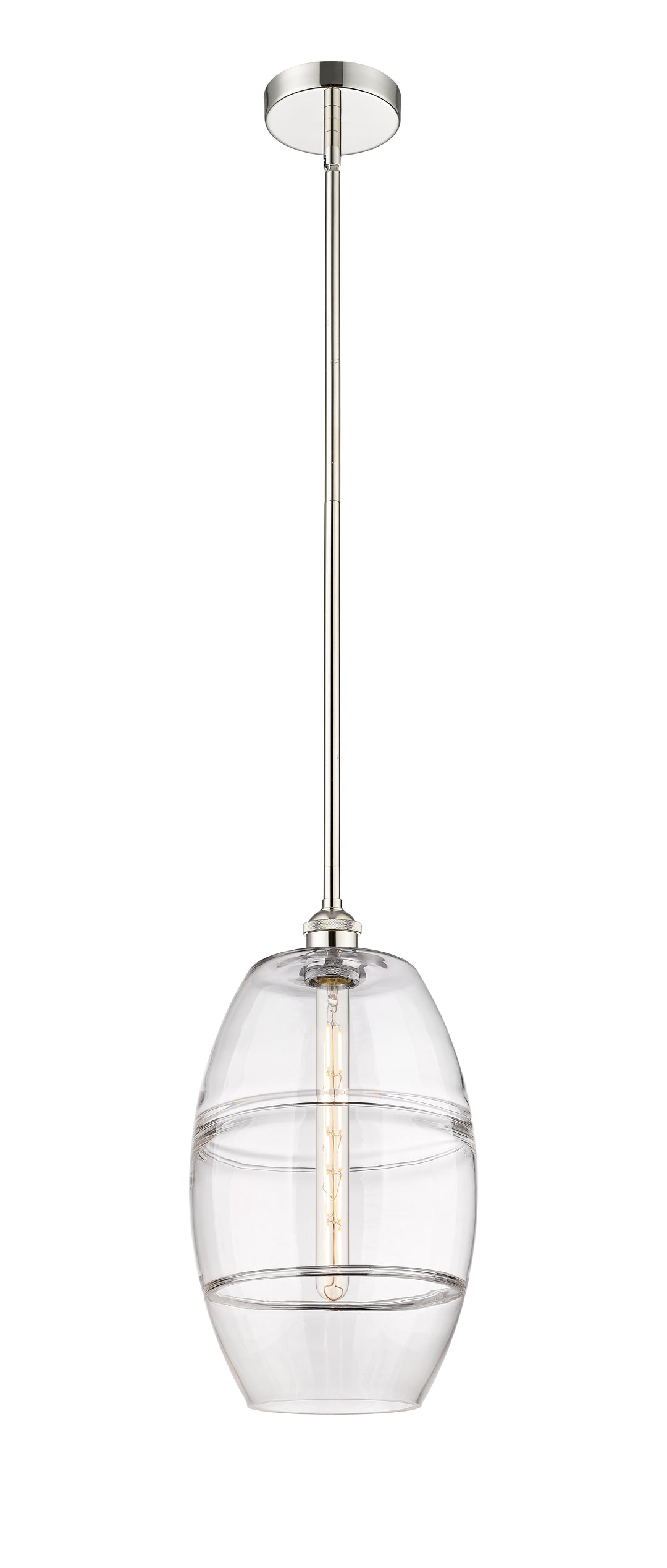 Innovations Lighting 616-1S-PN-G557-10CL  Edison Pendant Light Polished Nickel