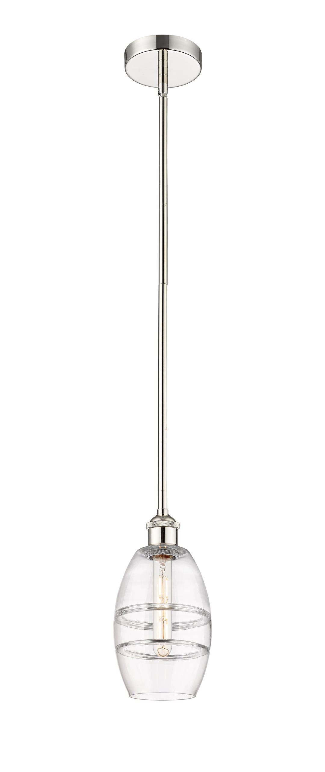 Innovations Lighting 616-1S-PN-G557-6CL  Edison Pendant Light Polished Nickel