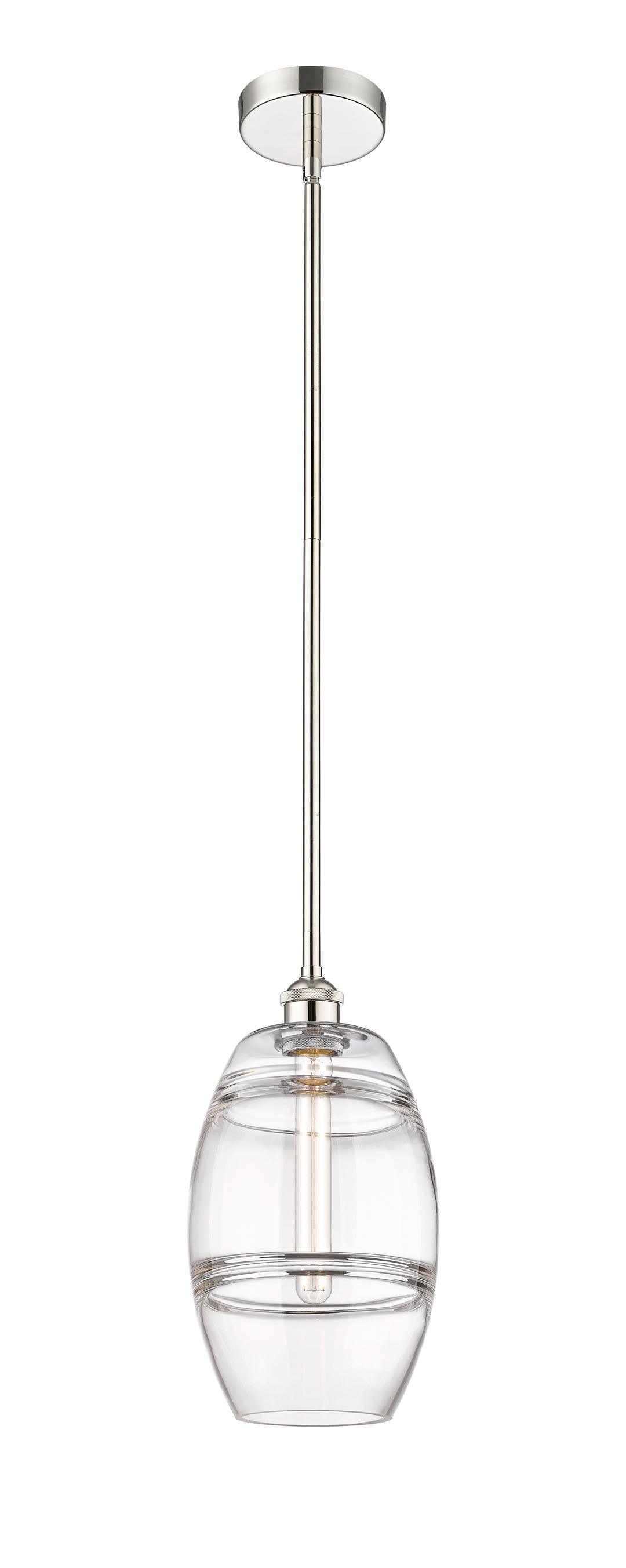 Innovations Lighting 616-1S-PN-G557-8CL  Edison Pendant Light Polished Nickel