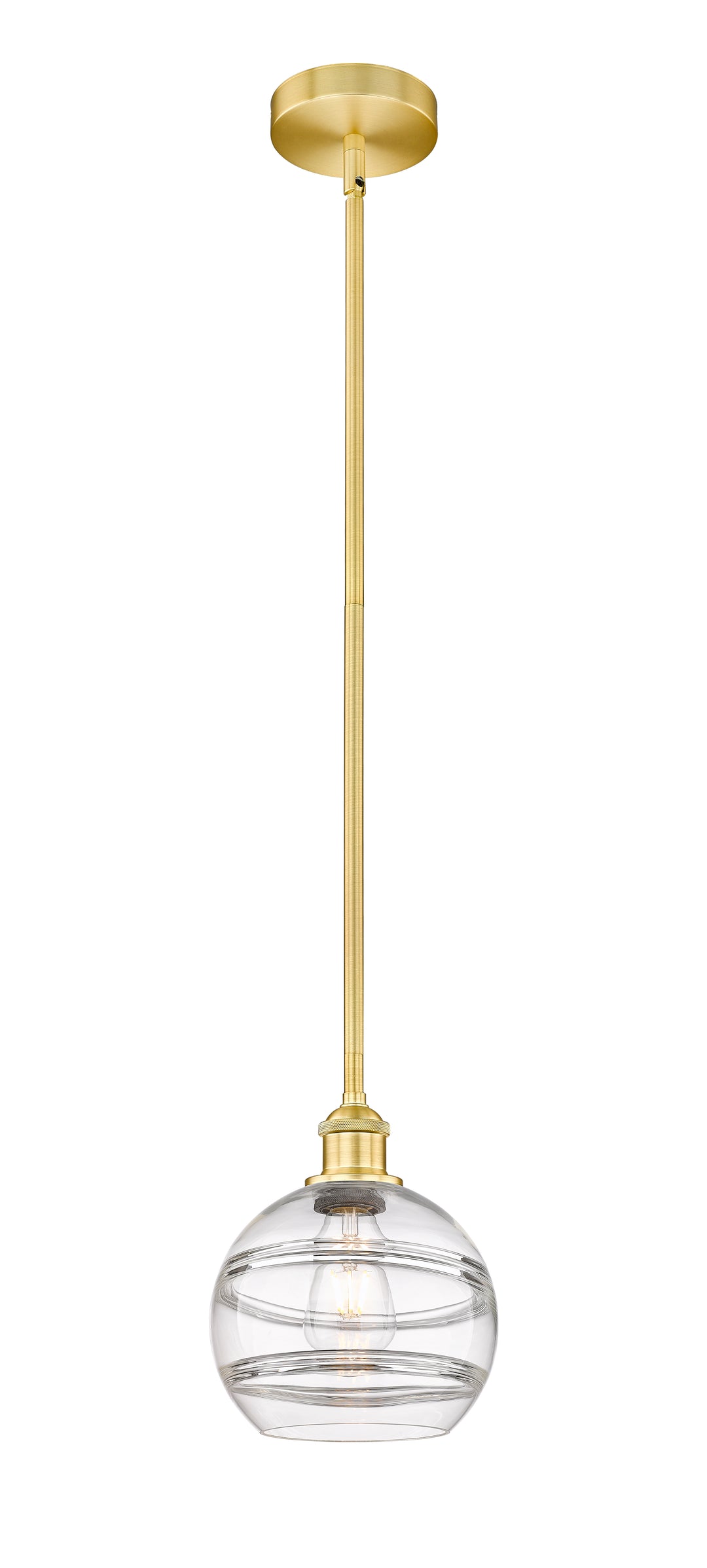 Innovations Lighting 616-1S-SG-G556-8CL  Edison Pendant Light Satin Gold