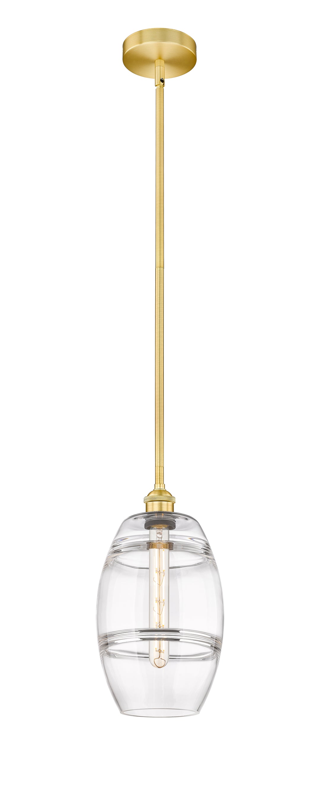 Innovations Lighting 616-1S-SG-G557-8CL  Edison Pendant Light Satin Gold