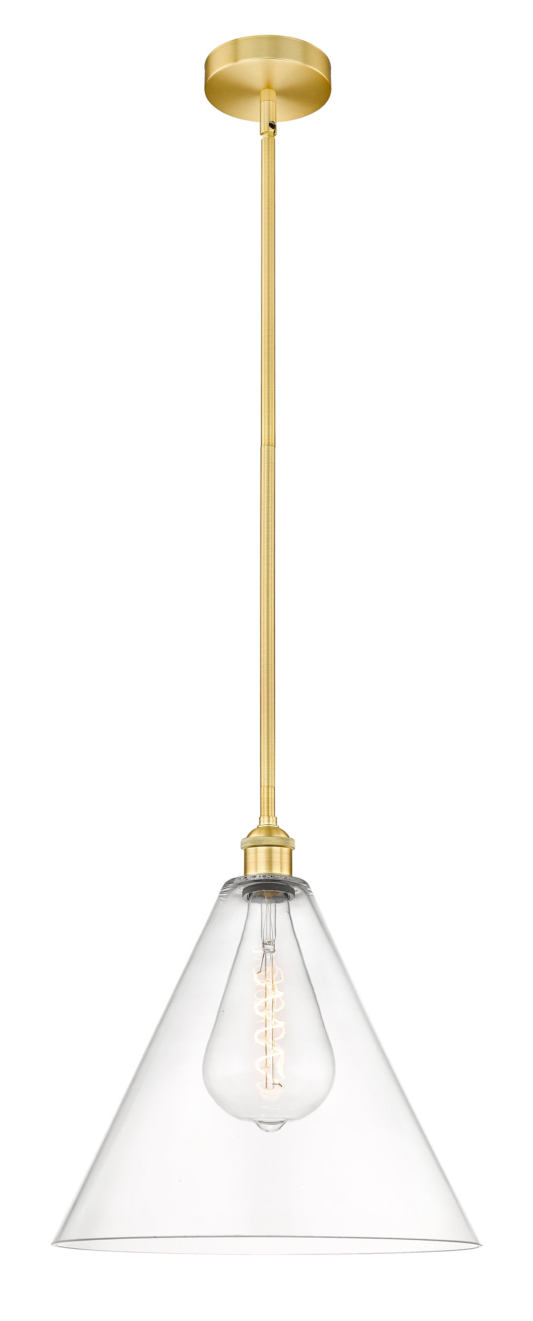 Innovations Lighting 616-1S-SG-GBC-162  Edison Pendant Light Satin Gold