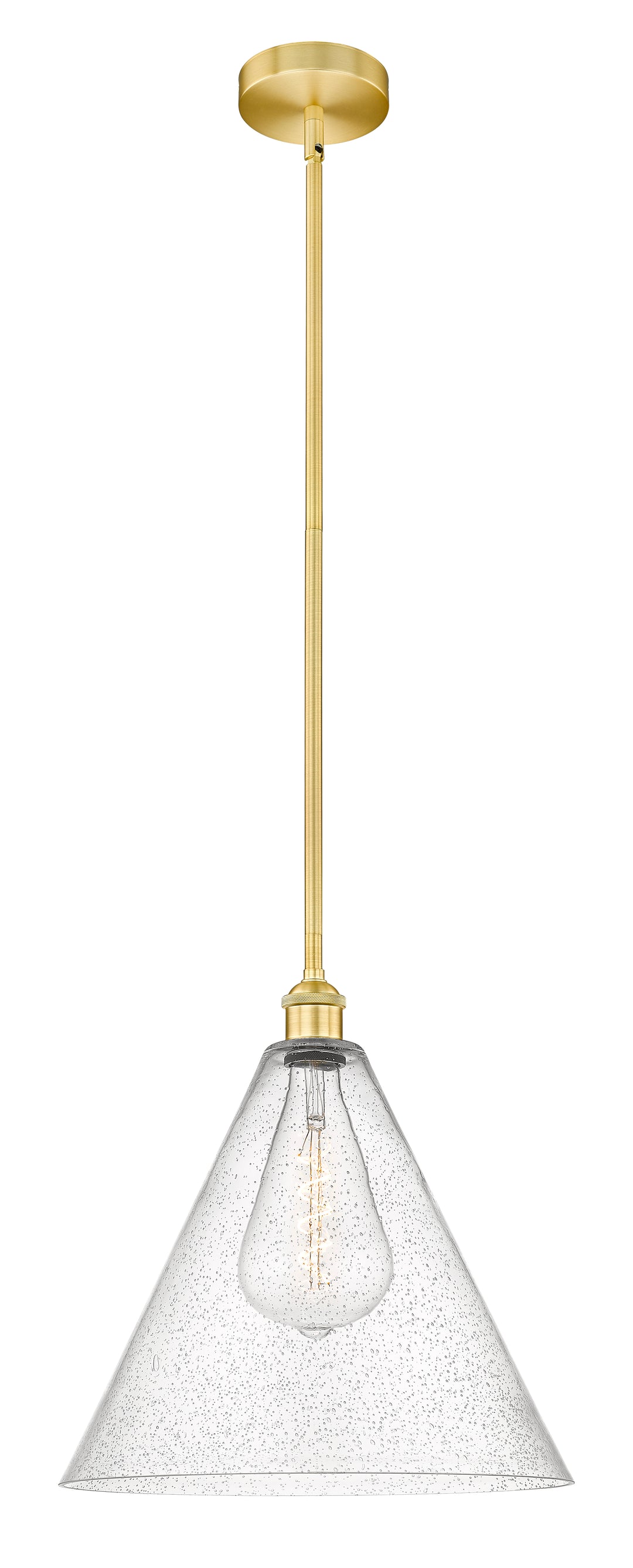 Innovations Lighting 616-1S-SG-GBC-164  Edison Pendant Light Satin Gold