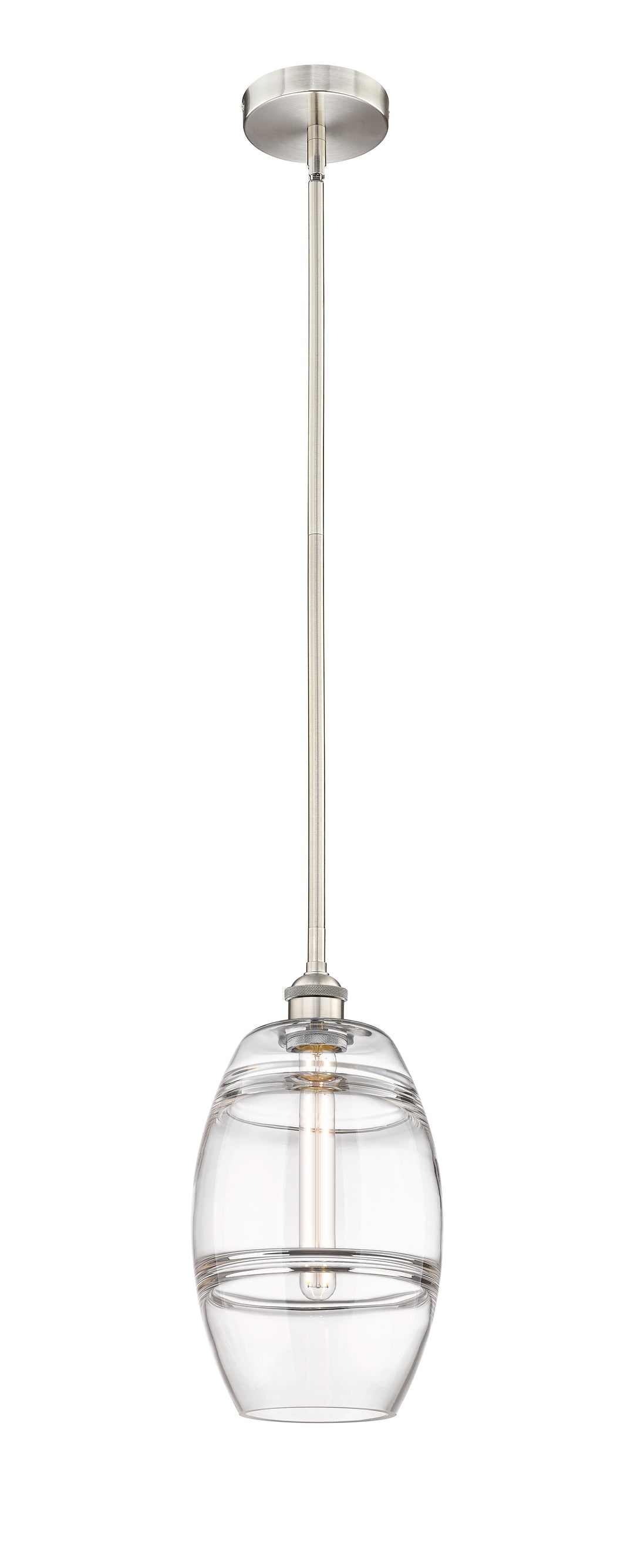 Innovations Lighting 616-1S-SN-G557-8CL  Edison Pendant Light Brushed Satin Nickel