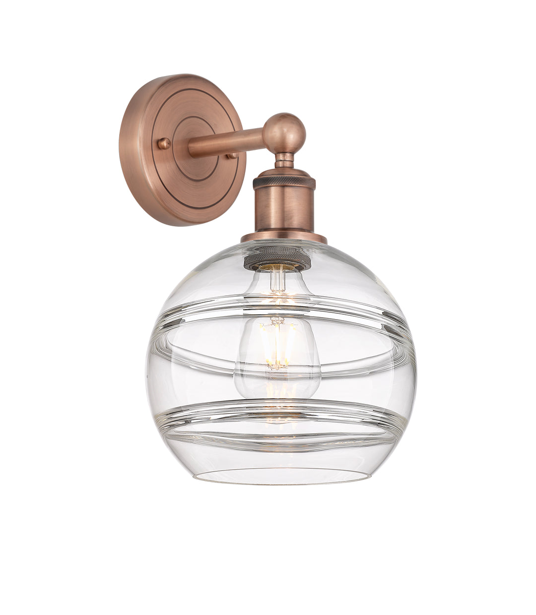 Innovations Downtown Urban 616-1W-AC-G556-8CL Wall Sconce Light - Antique Copper