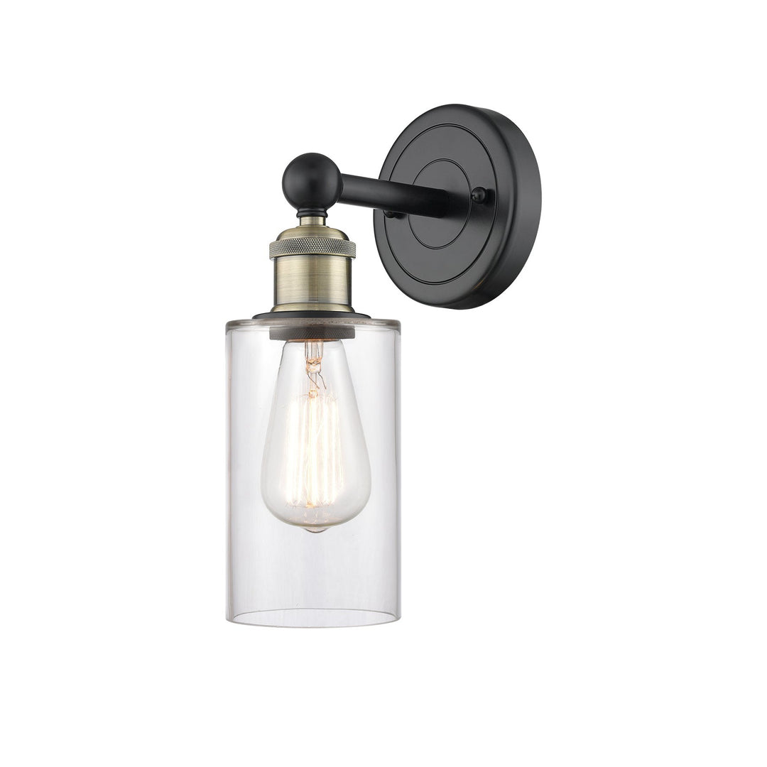 Innovations Edison 616-1W-BAB-G802 Wall Sconce Light - Black Antique Brass