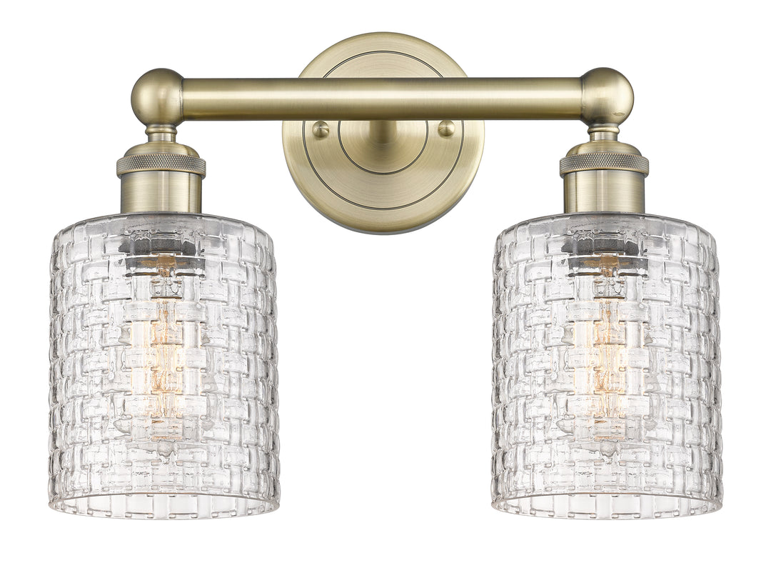 Innovations Edison 616-2W-AB-G112C-5CL Bath Vanity Light 14 in. wide - Antique Brass